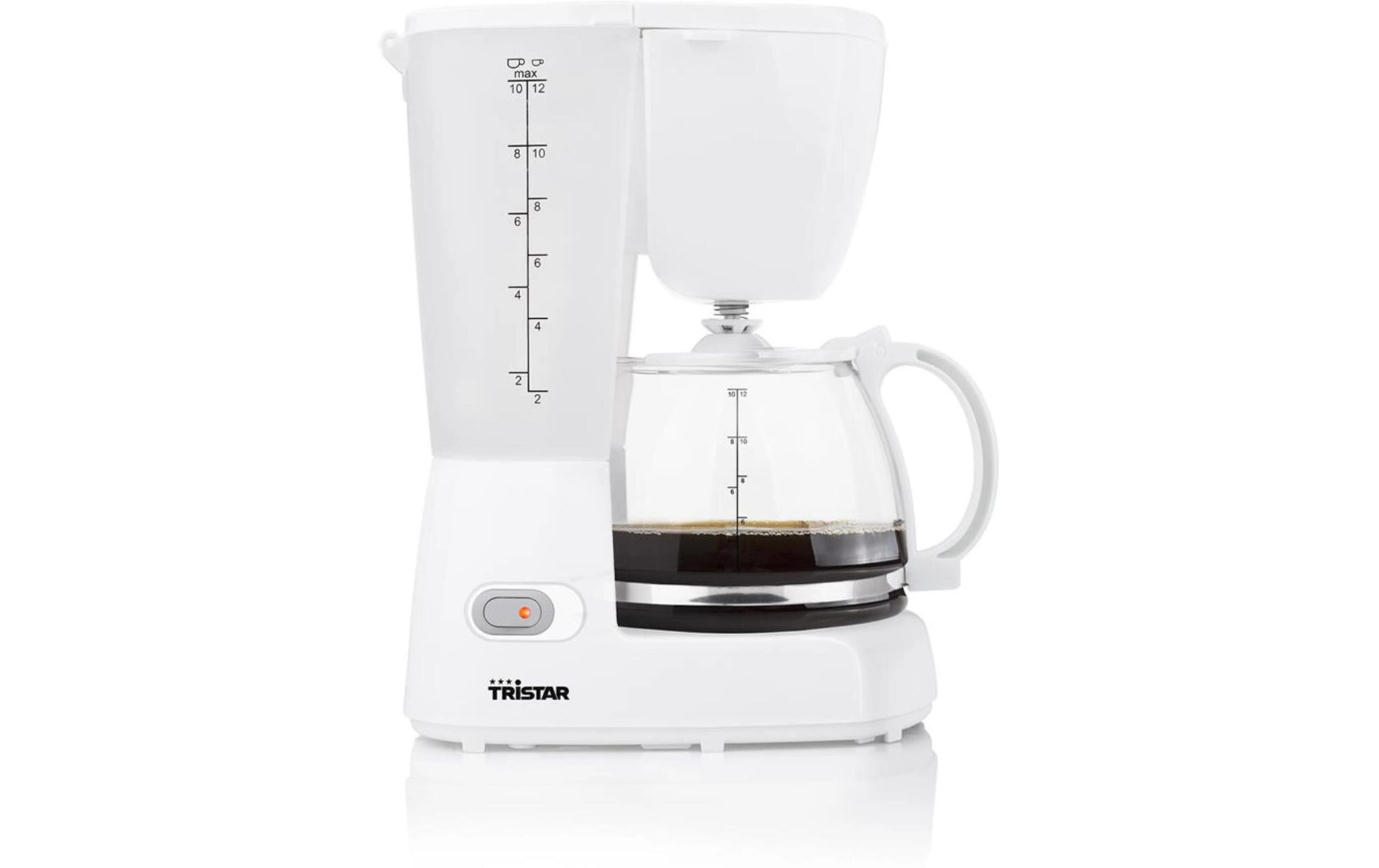 Tristar CM-1283 Filterkaffeemaschine – 10 Tassen, 1 l, Glaskanne, Silber/Schwarz