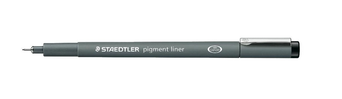 Staedtler Pigment Liner Fineliner 0,7 mm – schwarz – wasserfest, dokumentenecht