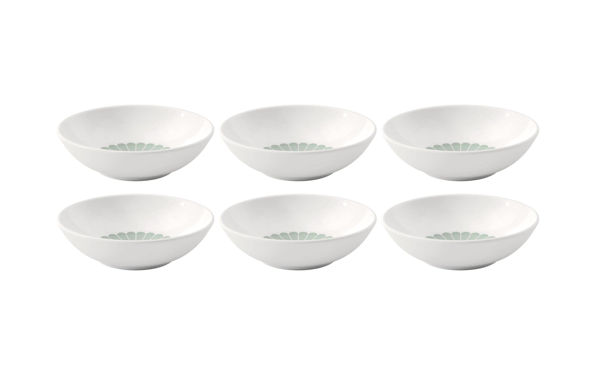 Villeroy & Boch Fleur Dessertschale – Porzellan, Grün, Rund, 6 Stück