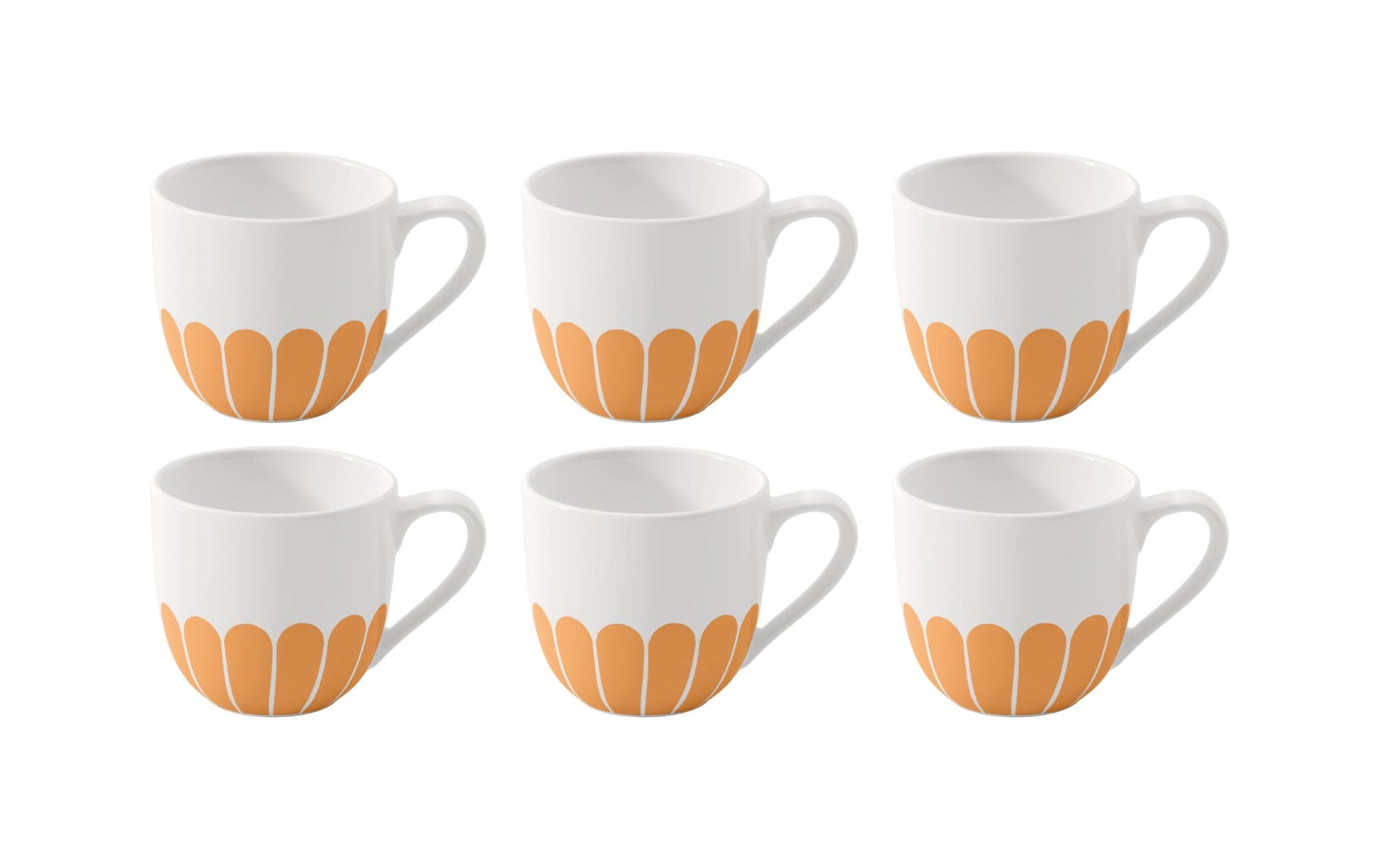 Villeroy & Boch Espressotasse – 0,07 l, Porzellan, gelb, Henkel, 6 Stück