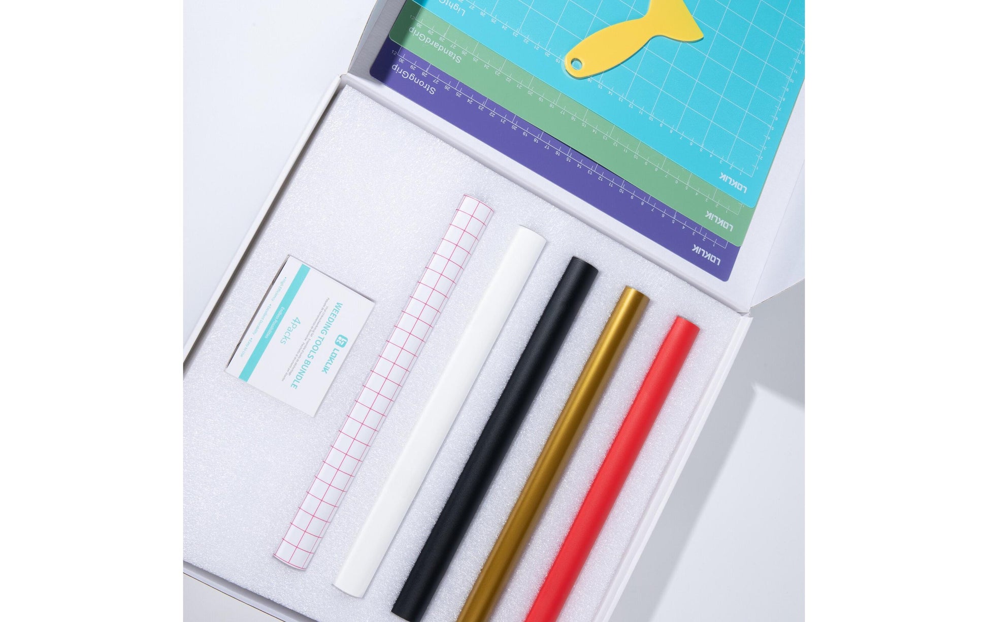 LOKLiK Vinylfolien-Set – 1 Bogen 6 × 9 cm – aufbügelbar – für LOKLiK Crafter & iCraft