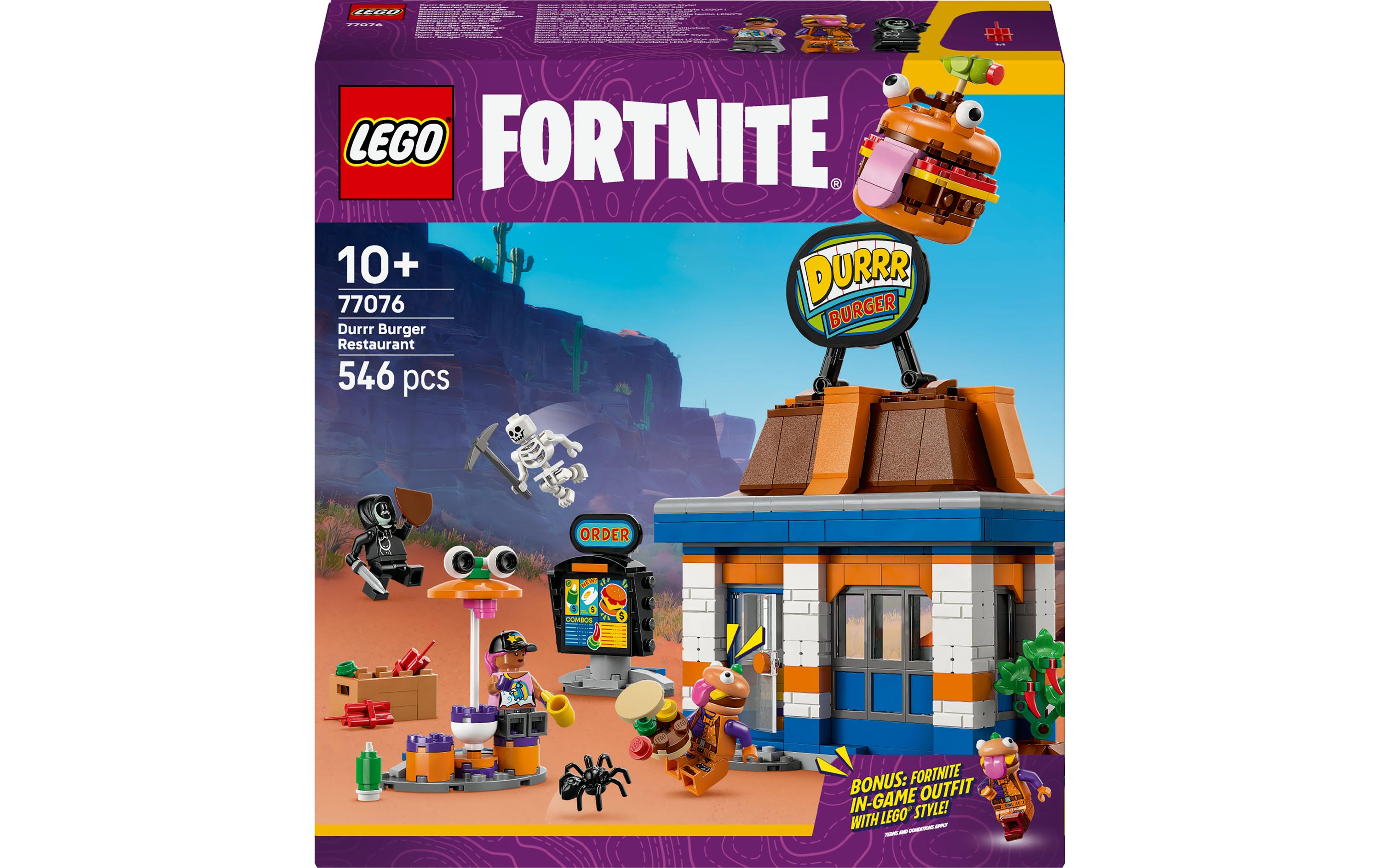LEGO Durrr Burger Restaurant 3D Puzzle – Fortnite – 546 Teile – 28,2×26,2×7,6 cm – ab 10 J.