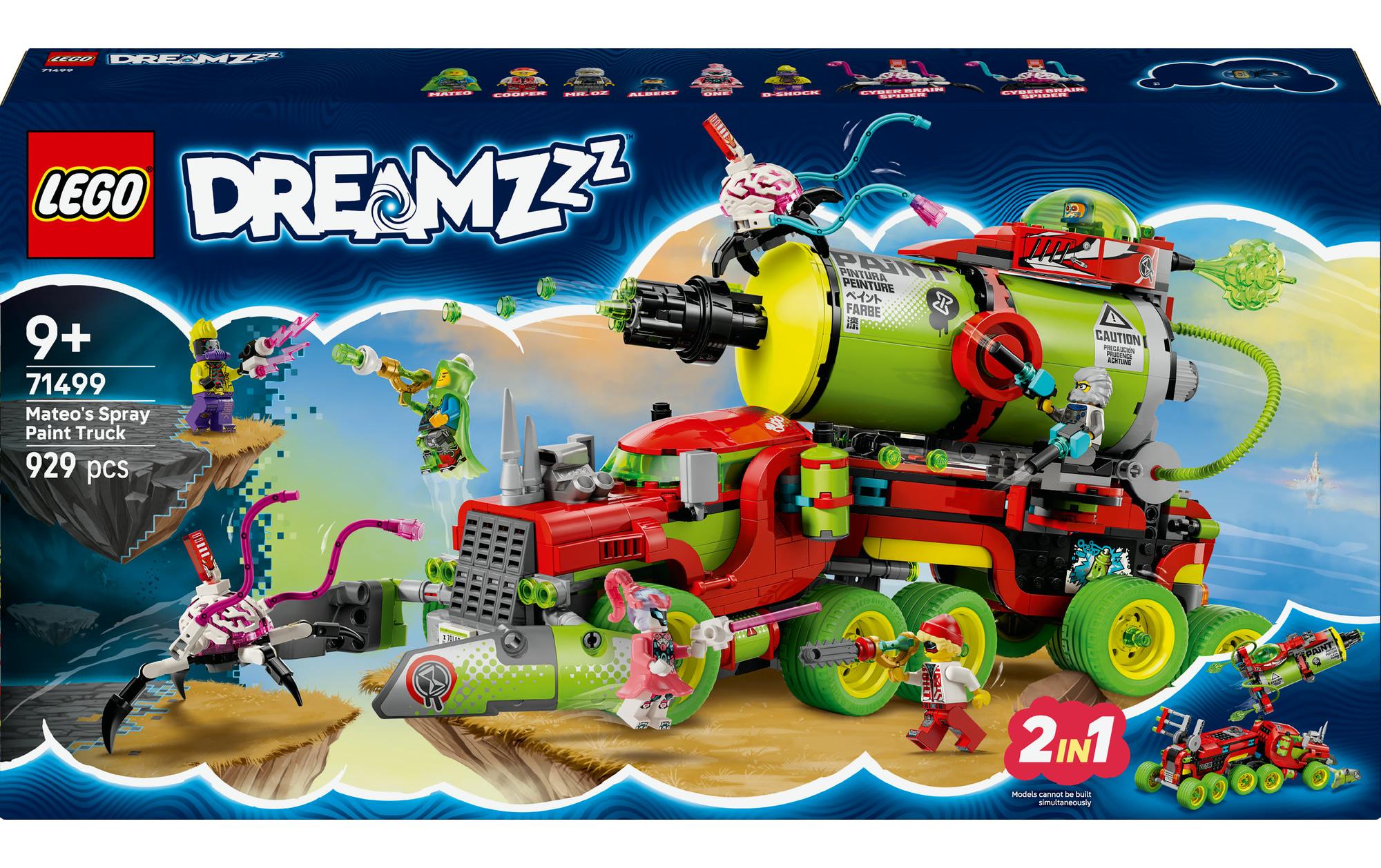 LEGO DREAMZzz Bauset Mateos Sprühdosen-Truck – 929-teilig – 28,2 × 7,9 × 54 cm – ab 9 J.