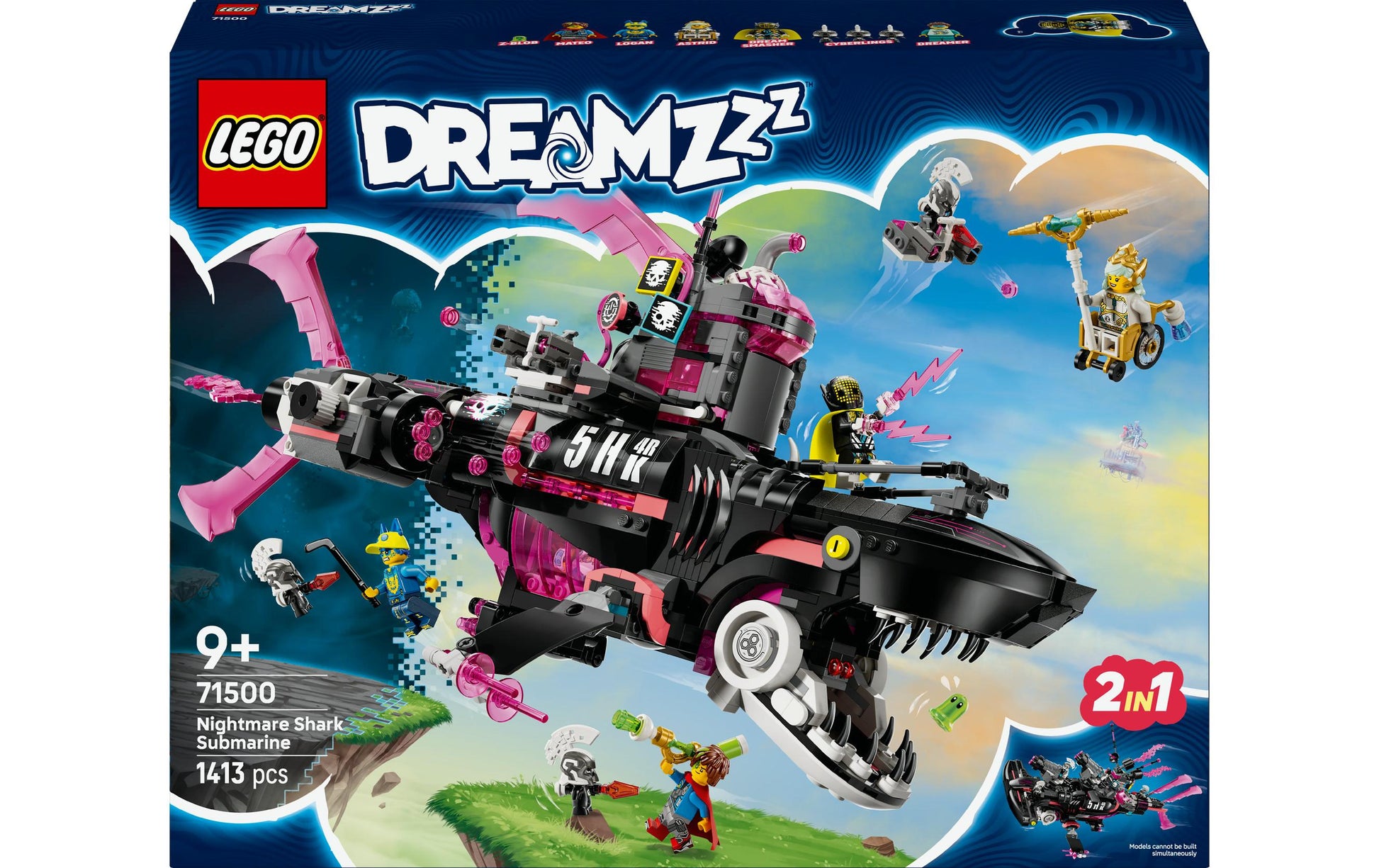 LEGO DREAMZzz Albtraumhai-U-Boot Bauset – 1413-teilig – 37,8 × 9,4 × 48 cm – ab 9 J.