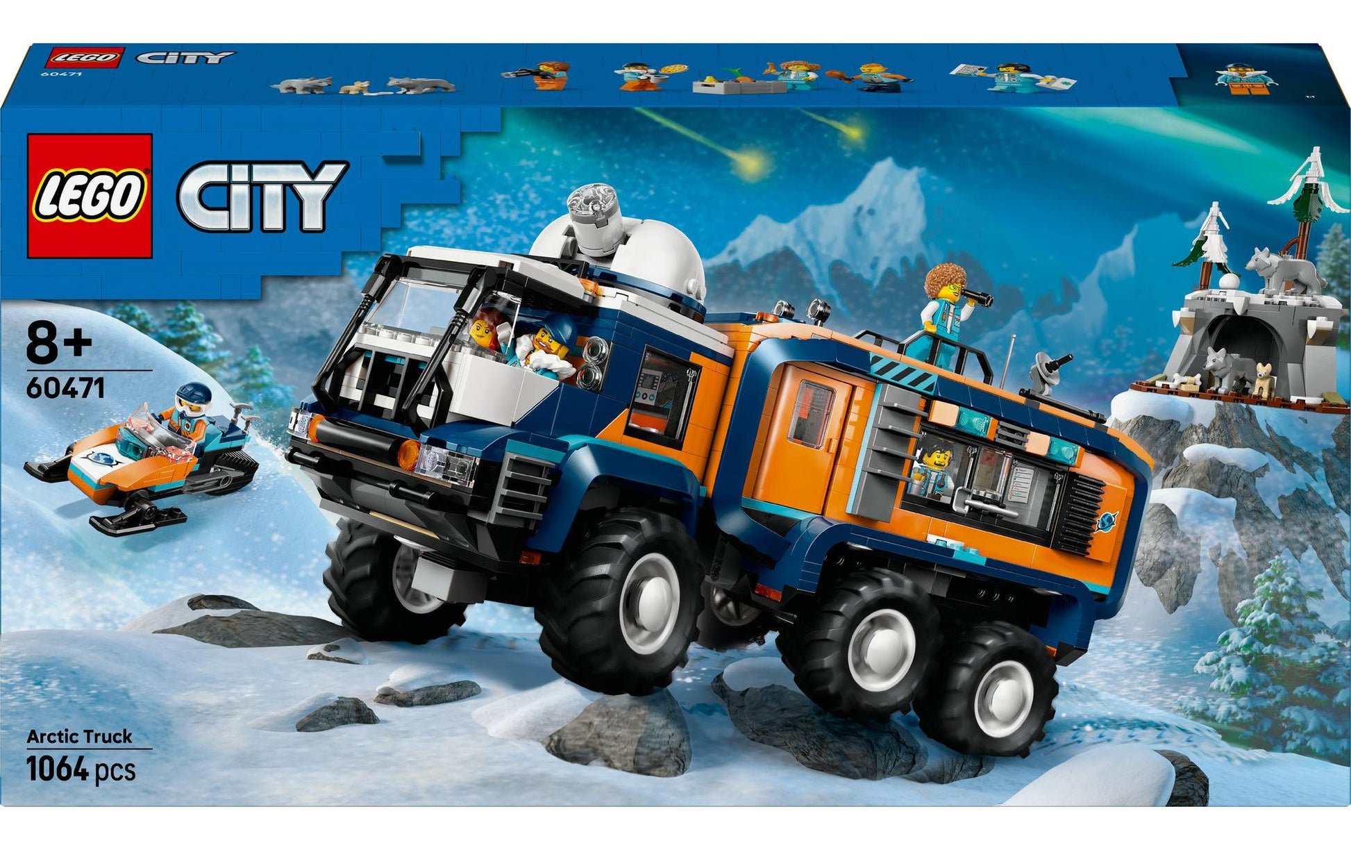 LEGO Arktis-Truck-Set mit Labor – City – 1064-teilig – 28,2×9,1×54 cm – ab 8 Jahren