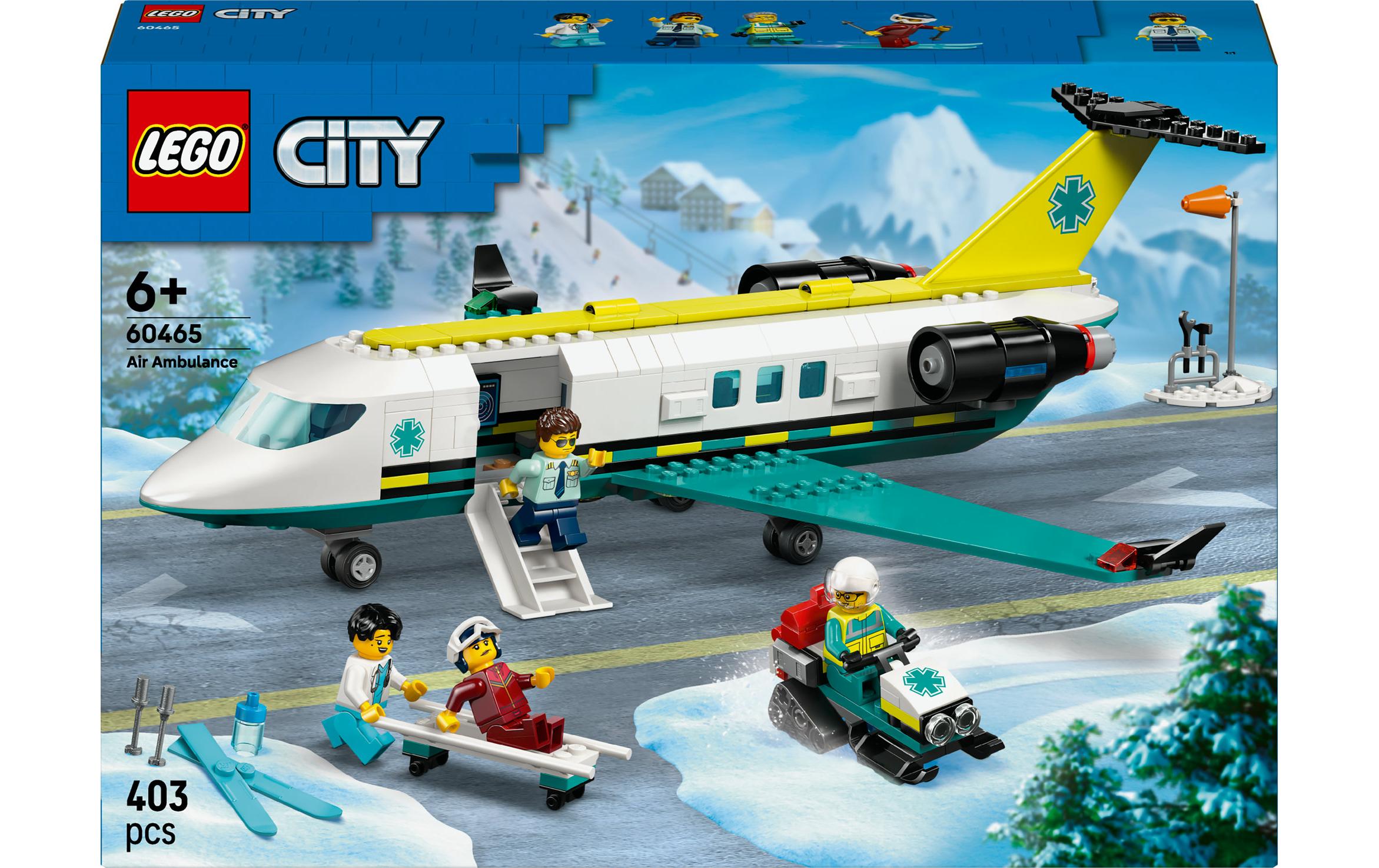 LEGO Bauset Notfallrettungsflugzeug – City – 403-teilig – 26,2 × 7,1 × 38,2 cm – ab 6 J.