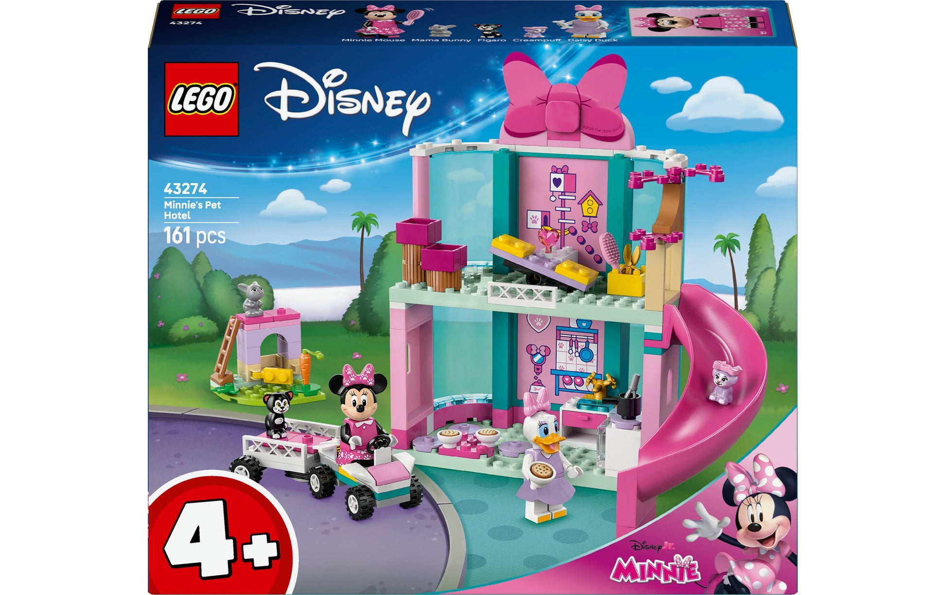 LEGO Bauset Disney Minnies Tierhotel – 161-teilig – 22,2 × 6,2 × 26,2 cm – ab 4 Jahren
