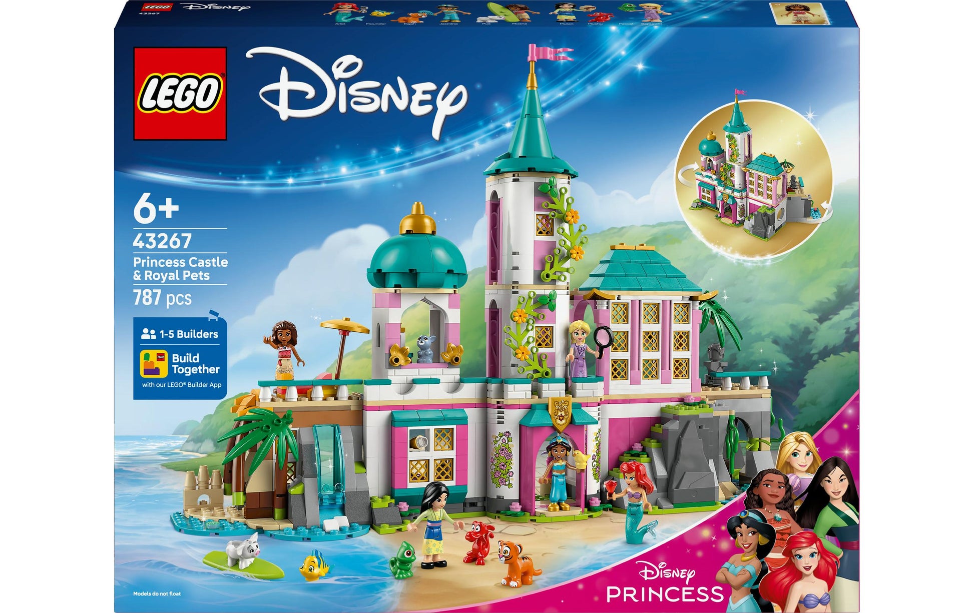 LEGO Disney Prinzessinnenschloss Bauset – 787-teilig – 37,8 × 7,1 × 48 cm – ab 6 J.