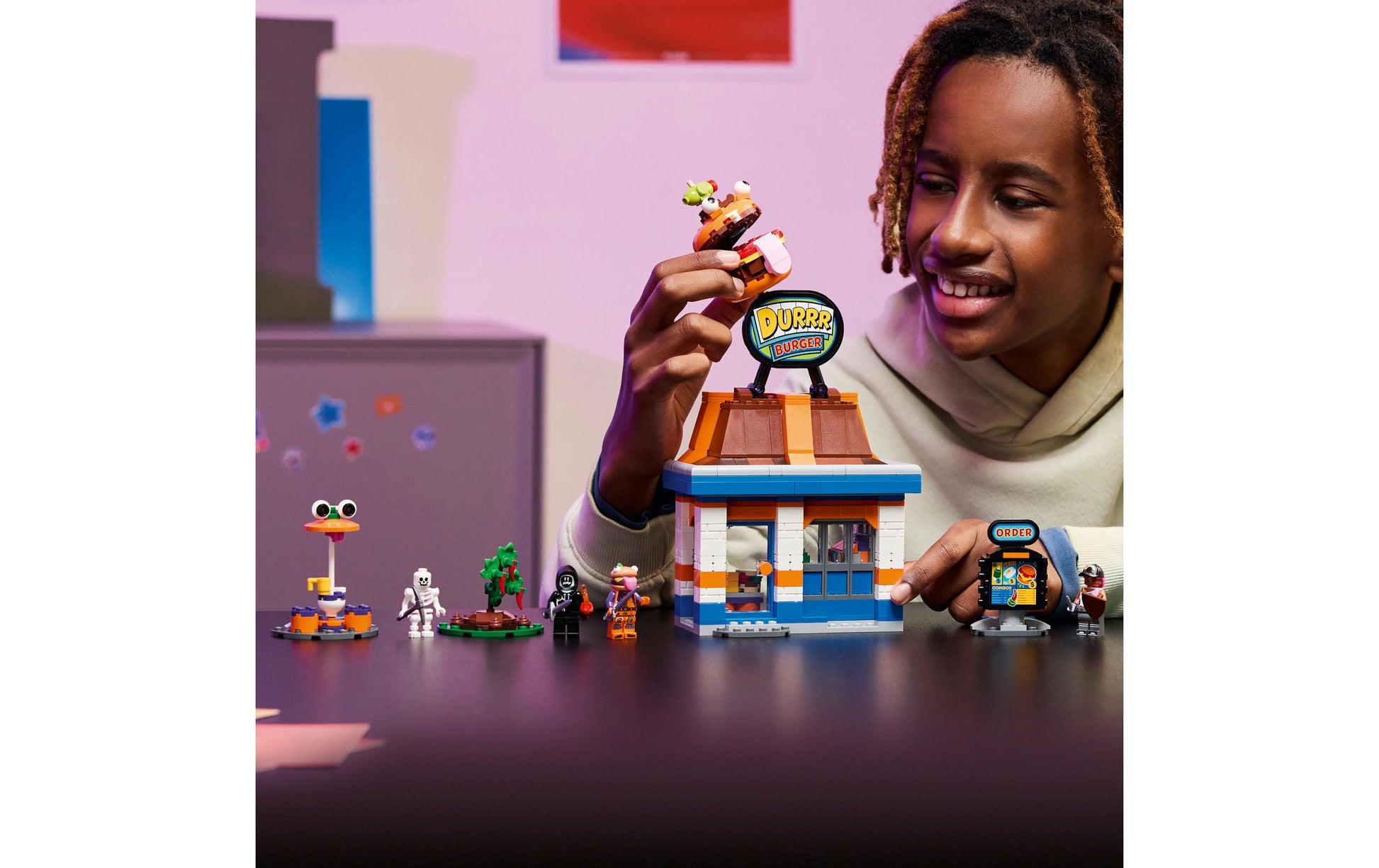 LEGO Durrr Burger Restaurant 3D Puzzle – Fortnite – 546 Teile – 28,2×26,2×7,6 cm – ab 10 J.