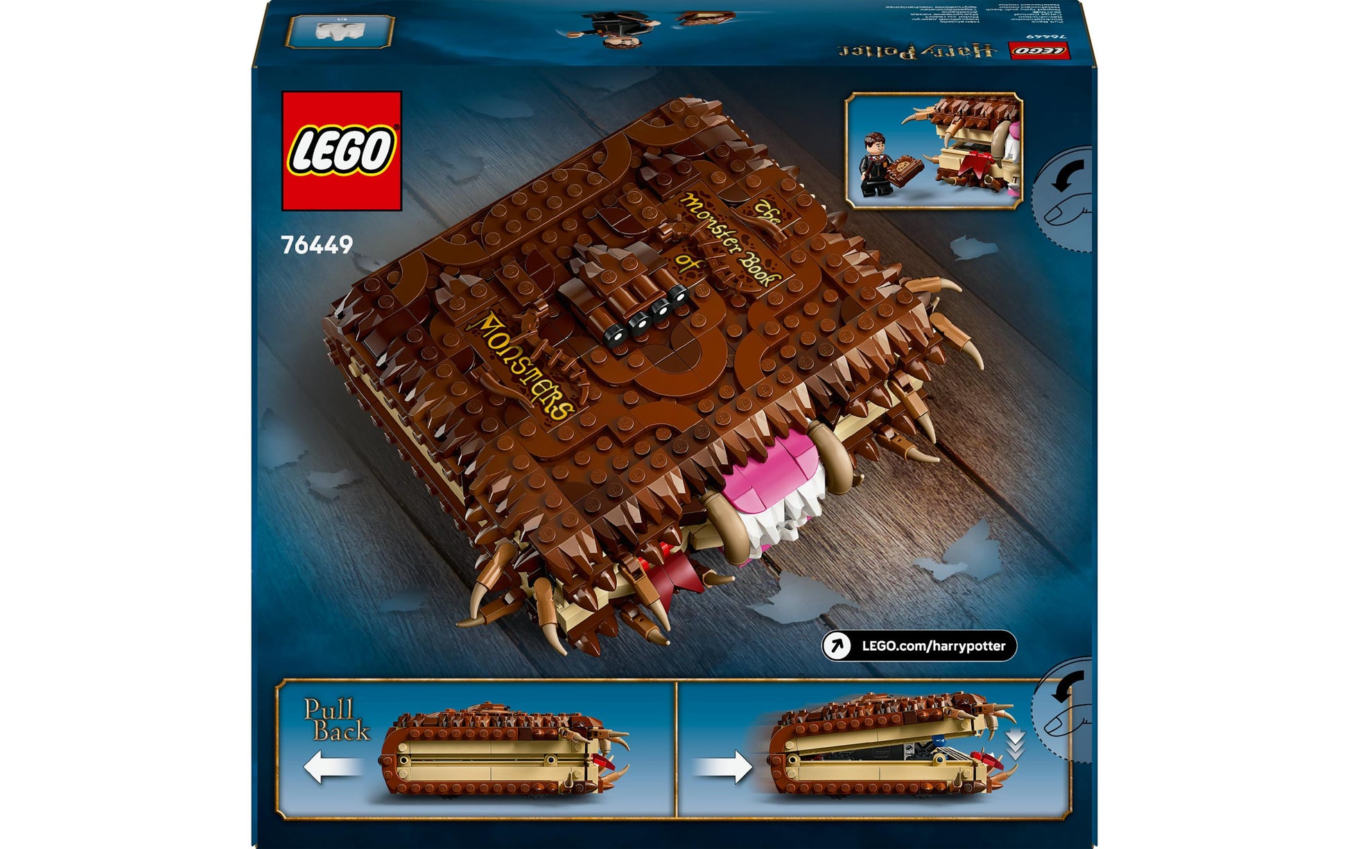 LEGO 3D Puzzle Beissendes Monsterbuch – Wizarding World – 518 Teile – 26,2 × 7,6 × 28,2 cm – ab 9 Jahren