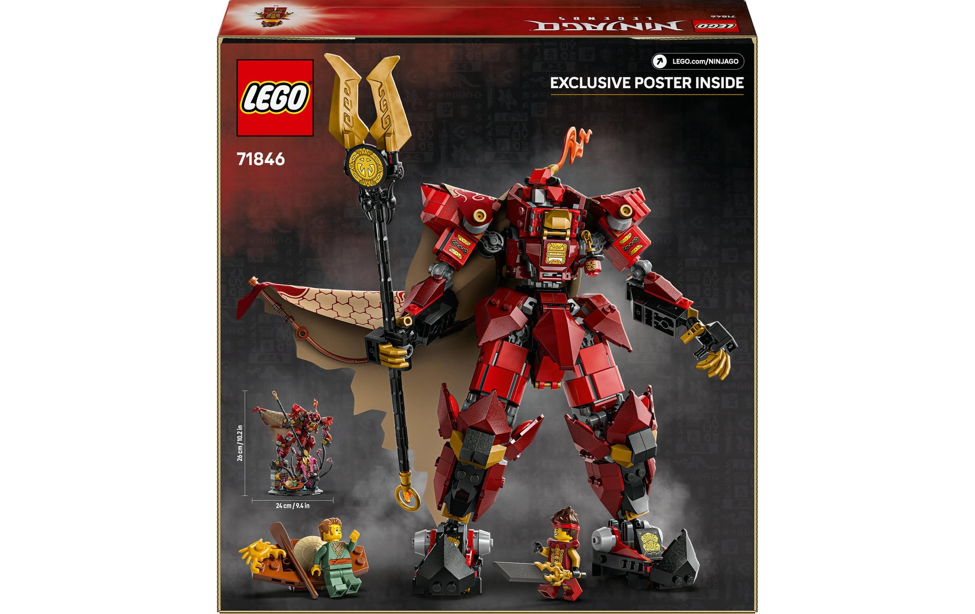 LEGO Der Feuerritter-Mech 3D-Puzzle – Ninjago – 996 Teile – 37,8 × 9,4 × 35,4 cm – ab 14 J.