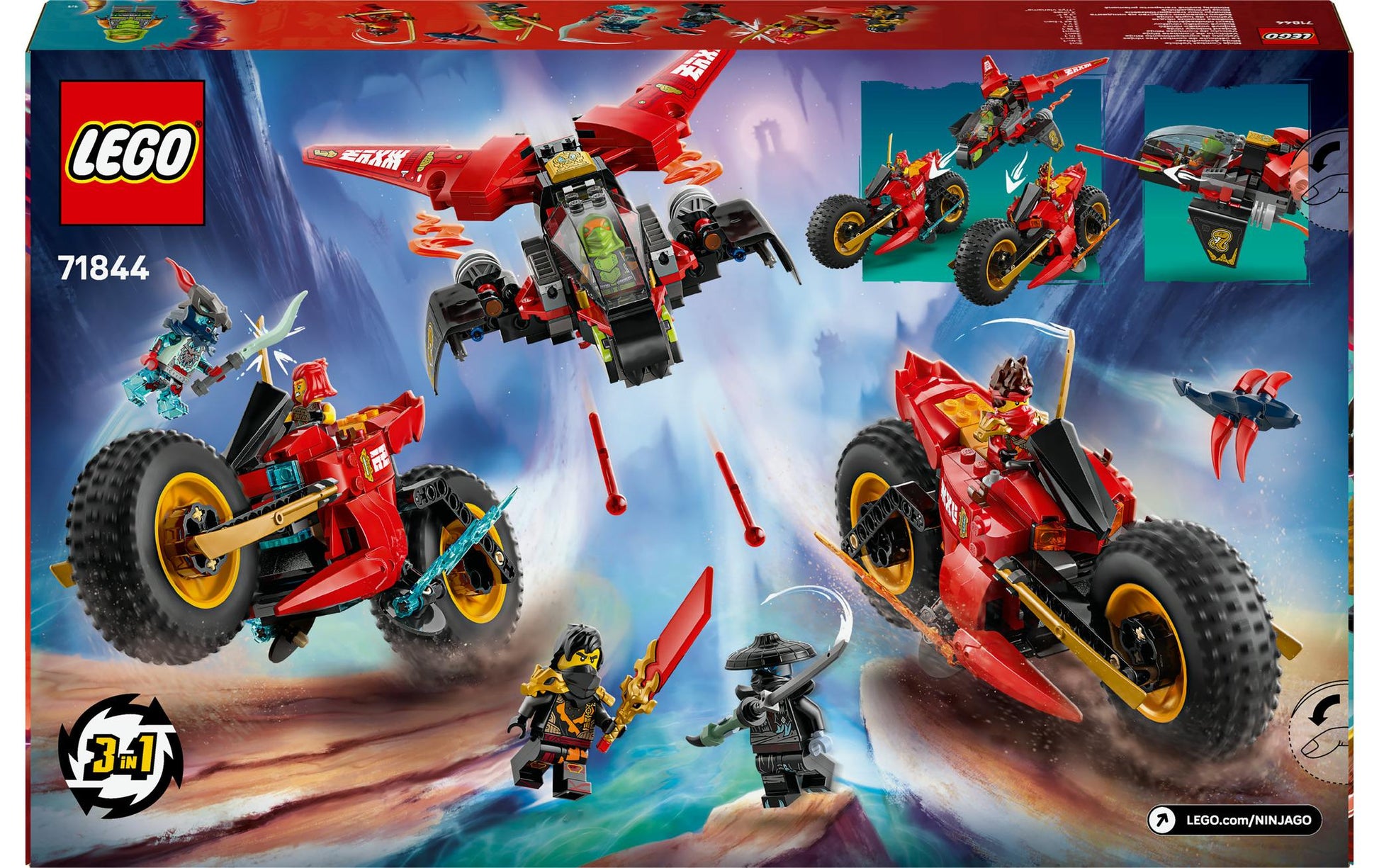 LEGO NINJAGO Ninja-Actionflitzer – 561-teilig – 28,2 × 6,1 × 45,6 cm – ab 8 J.