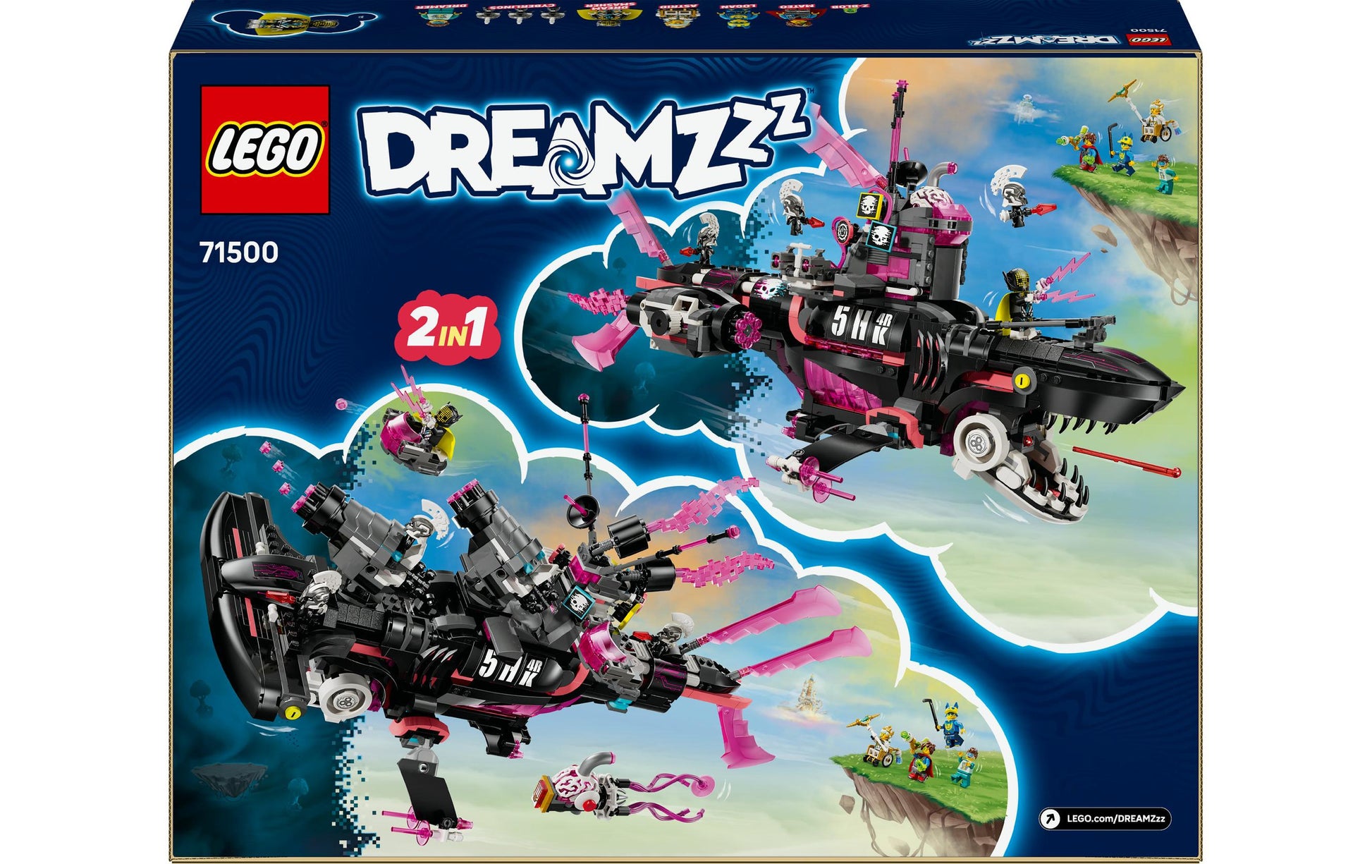 LEGO DREAMZzz Albtraumhai-U-Boot Bauset – 1413-teilig – 37,8 × 9,4 × 48 cm – ab 9 J.