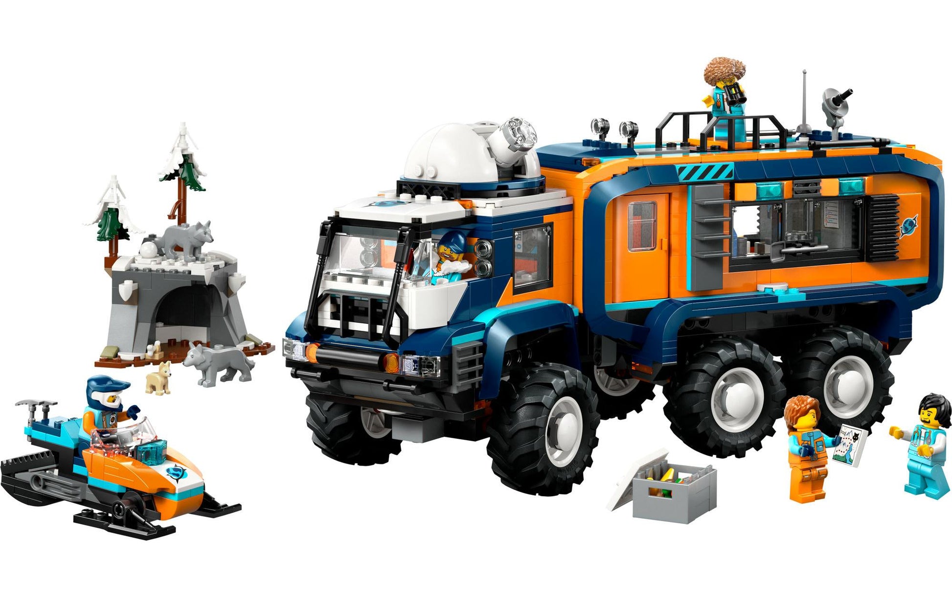 LEGO Arktis-Truck-Set mit Labor – City – 1064-teilig – 28,2×9,1×54 cm – ab 8 Jahren