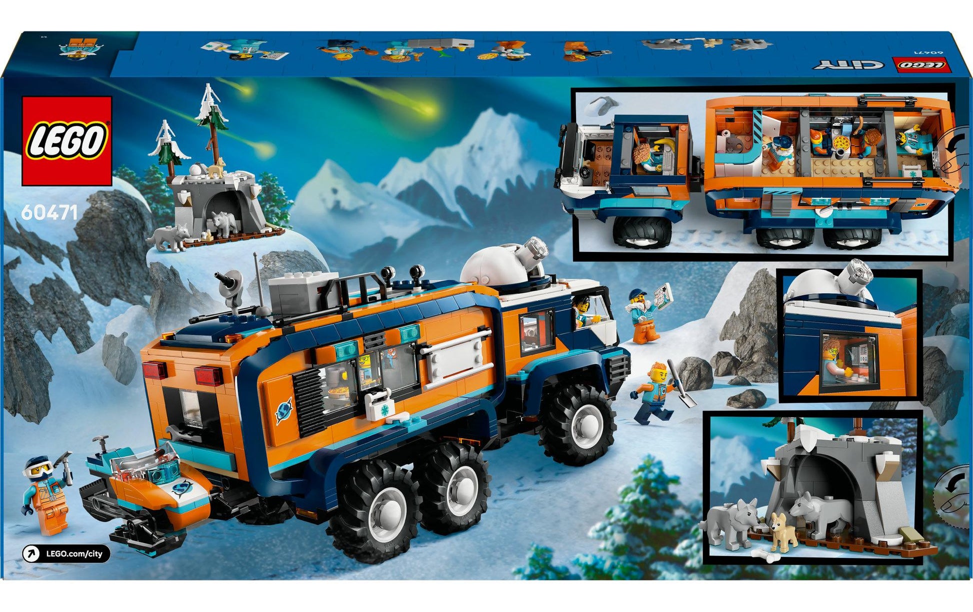 LEGO Arktis-Truck-Set mit Labor – City – 1064-teilig – 28,2×9,1×54 cm – ab 8 Jahren