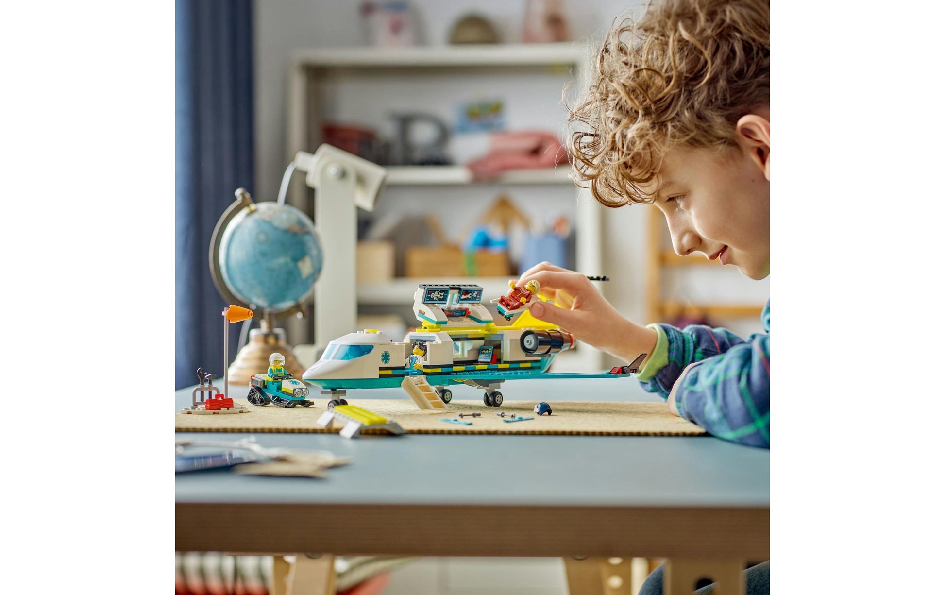 LEGO Bauset Notfallrettungsflugzeug – City – 403-teilig – 26,2 × 7,1 × 38,2 cm – ab 6 J.