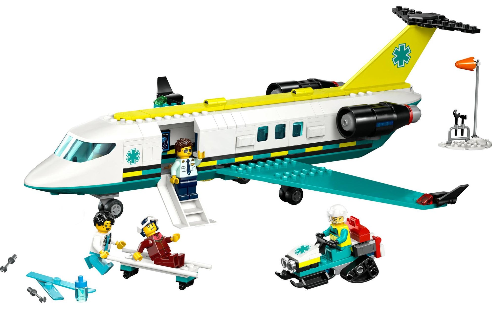 LEGO Bauset Notfallrettungsflugzeug – City – 403-teilig – 26,2 × 7,1 × 38,2 cm – ab 6 J.
