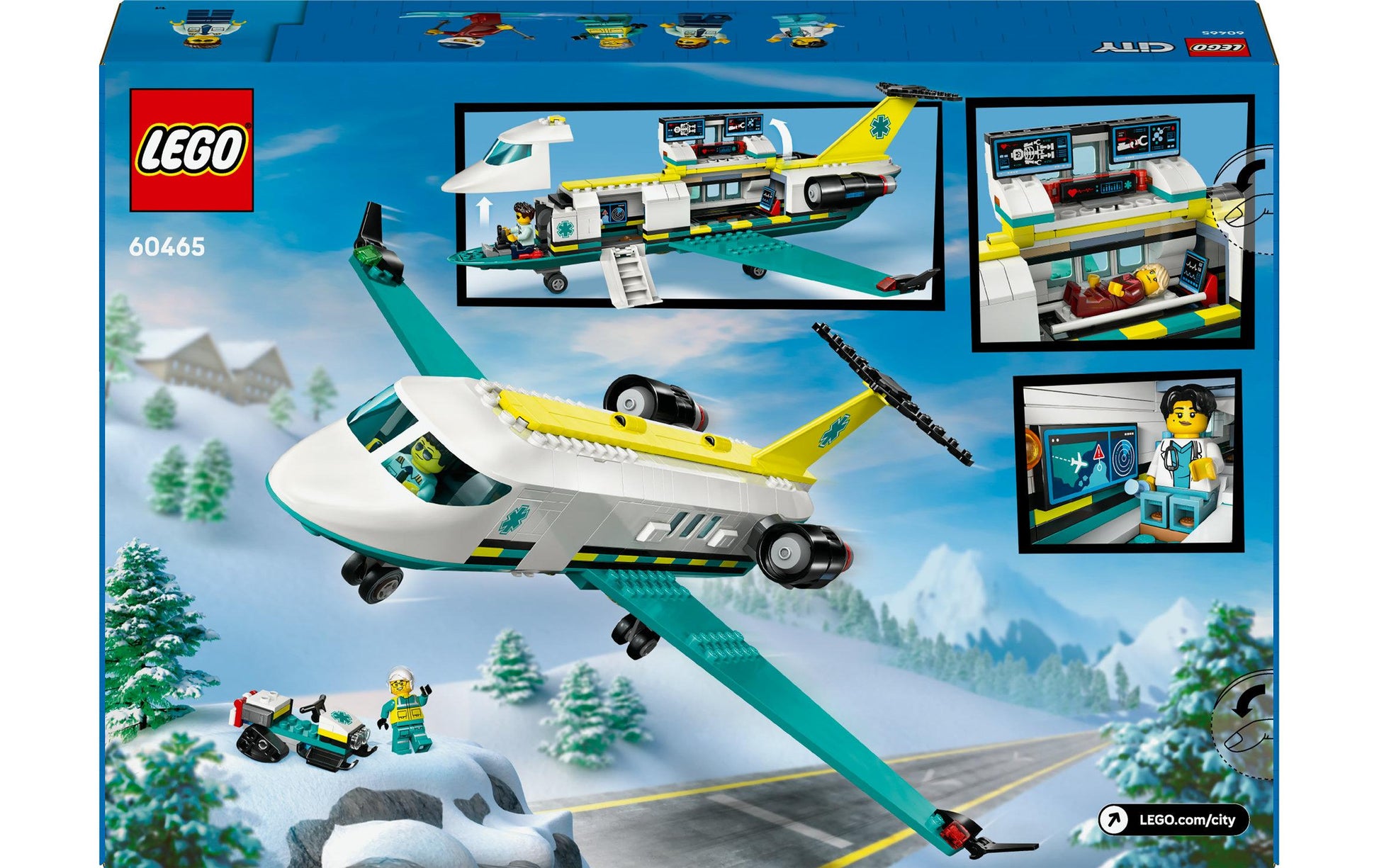 LEGO Bauset Notfallrettungsflugzeug – City – 403-teilig – 26,2 × 7,1 × 38,2 cm – ab 6 J.