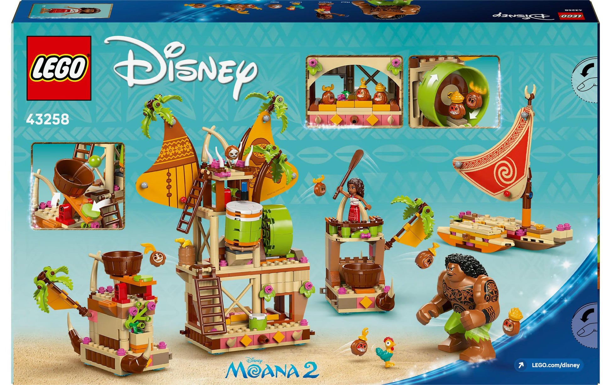 LEGO Kakamora-Barke 43258 Bauset – Disney Princess – 572-teilig – 28,2 × 6,1 × 45,6 cm – ab 7 J.