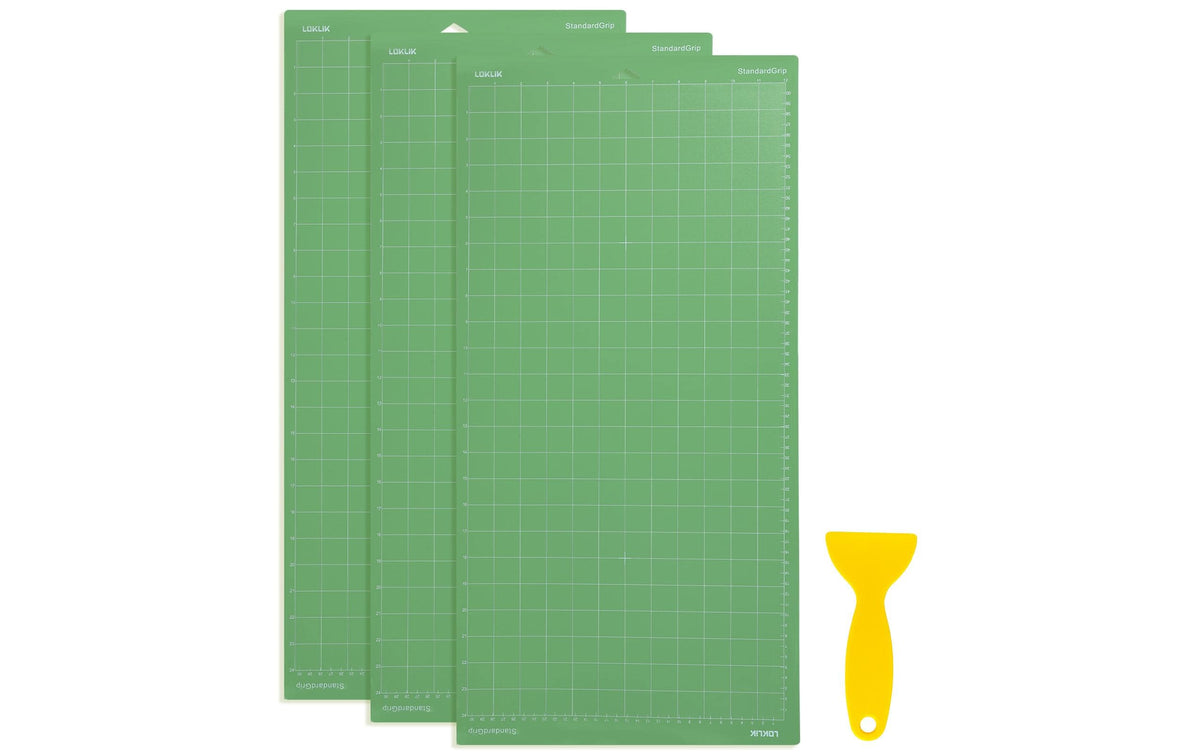 LOKLiK Plotter-Matte StandardGrip – 33,0 × 66,0 cm – Grün – für Cricut Maker – 3er-Set