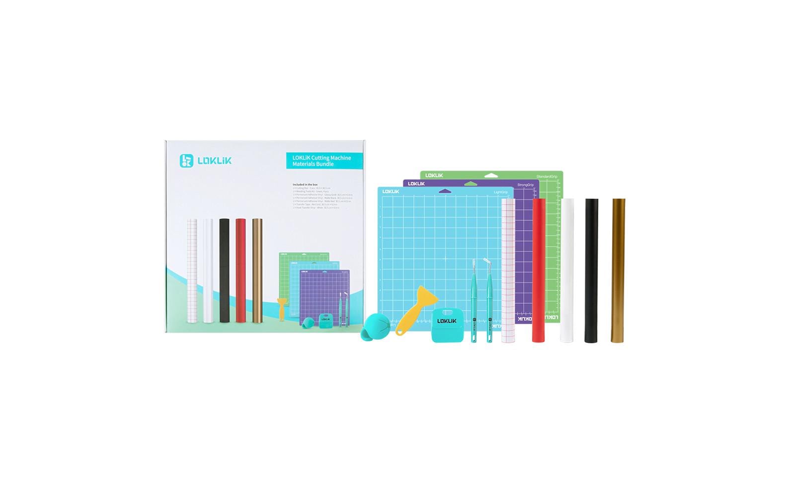 LOKLiK Vinylfolien-Set – 1 Bogen 6 × 9 cm – aufbügelbar – für LOKLiK Crafter & iCraft