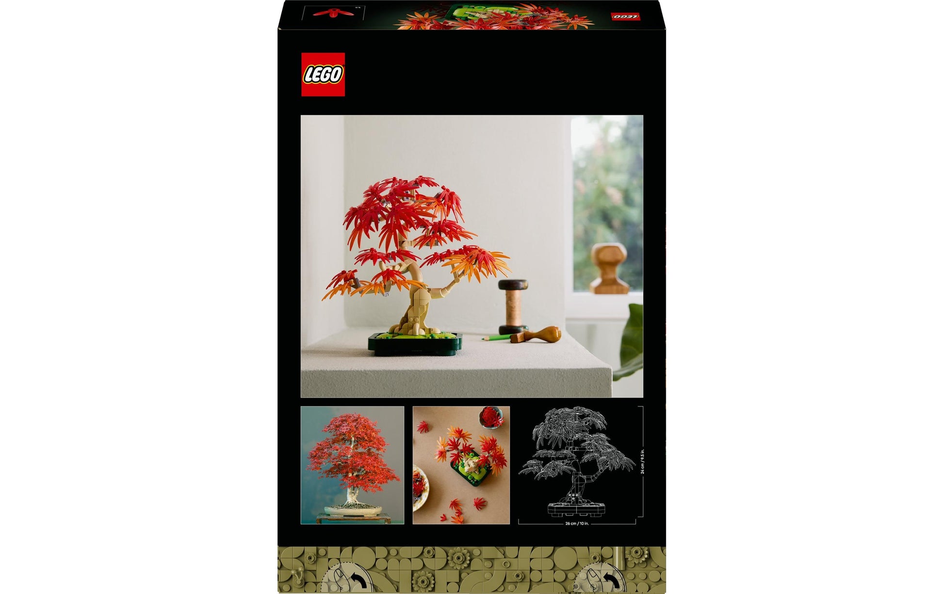 LEGO Icons 3D-Puzzle Japanischer Roter Ahorn (Bonsai) – 474 Teile – 38,2×7,05×26,2 cm – ab 18 J.