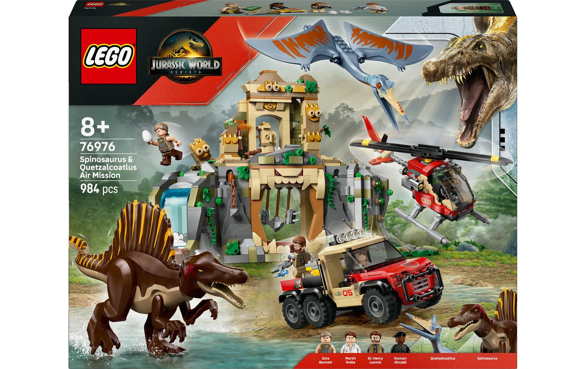 LEGO 76976 Bauset – Jurassic World Hubschrauber – 984-teilig – 37,8 × 7,1 × 48 cm – ab 8 Jahren