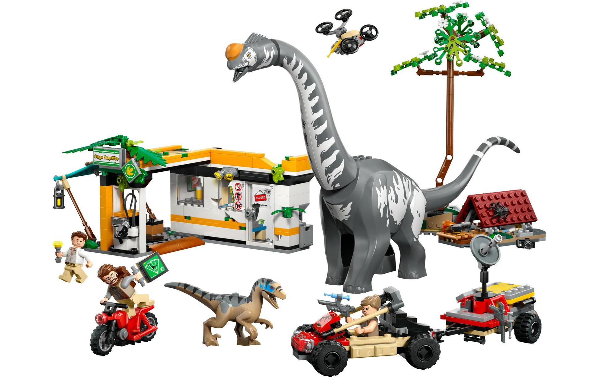 LEGO 76973 Grosse Fährtensuche Bauset – Jurassic World – 582-teilig – 28,2×7,2×45,6 cm – ab 7 J.