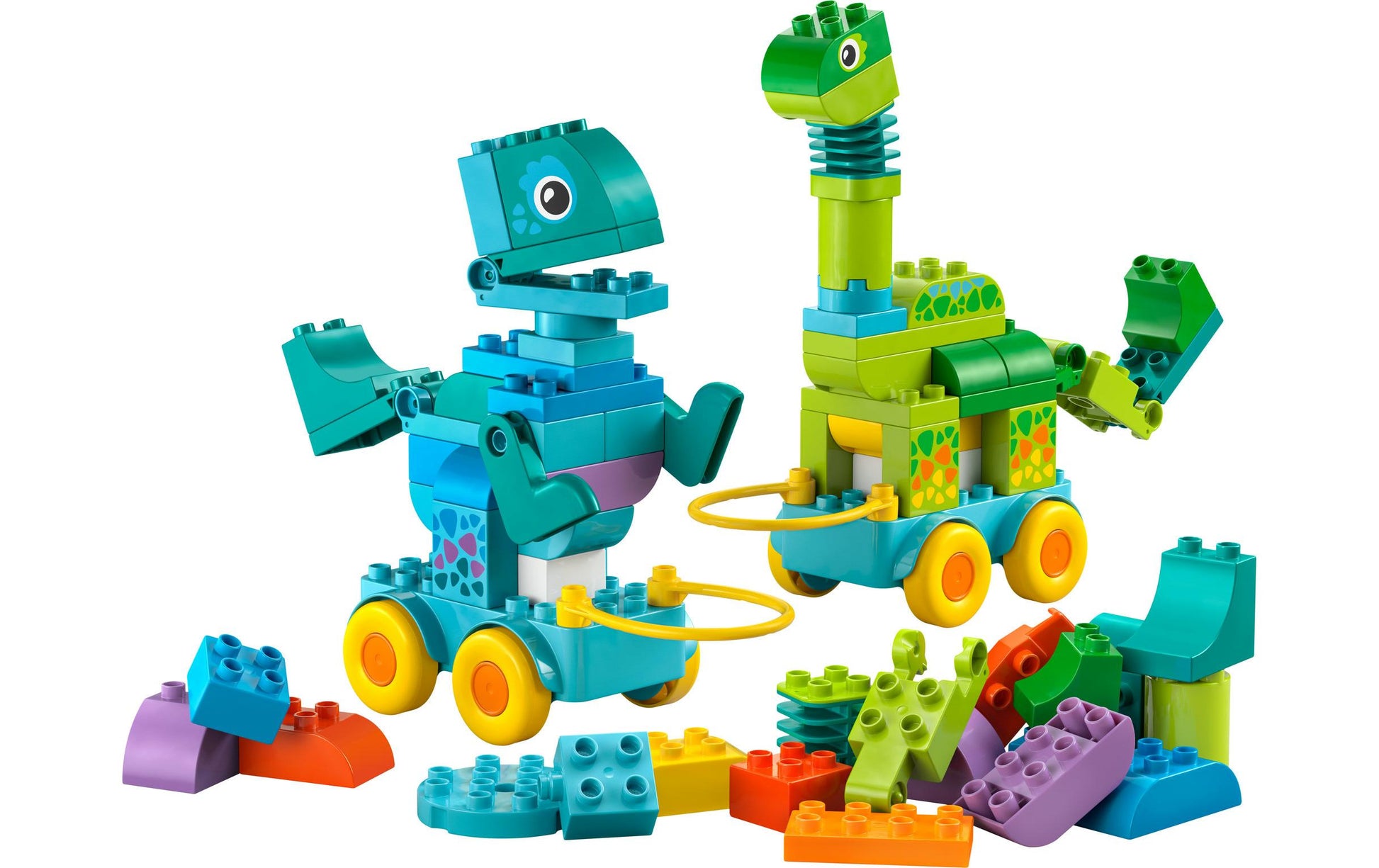 LEGO DUPLO Dinos auf Rädern 3-in-1 Set – 108-teilig – 37,8 × 11,2 × 48 cm – ab 3 Jahren