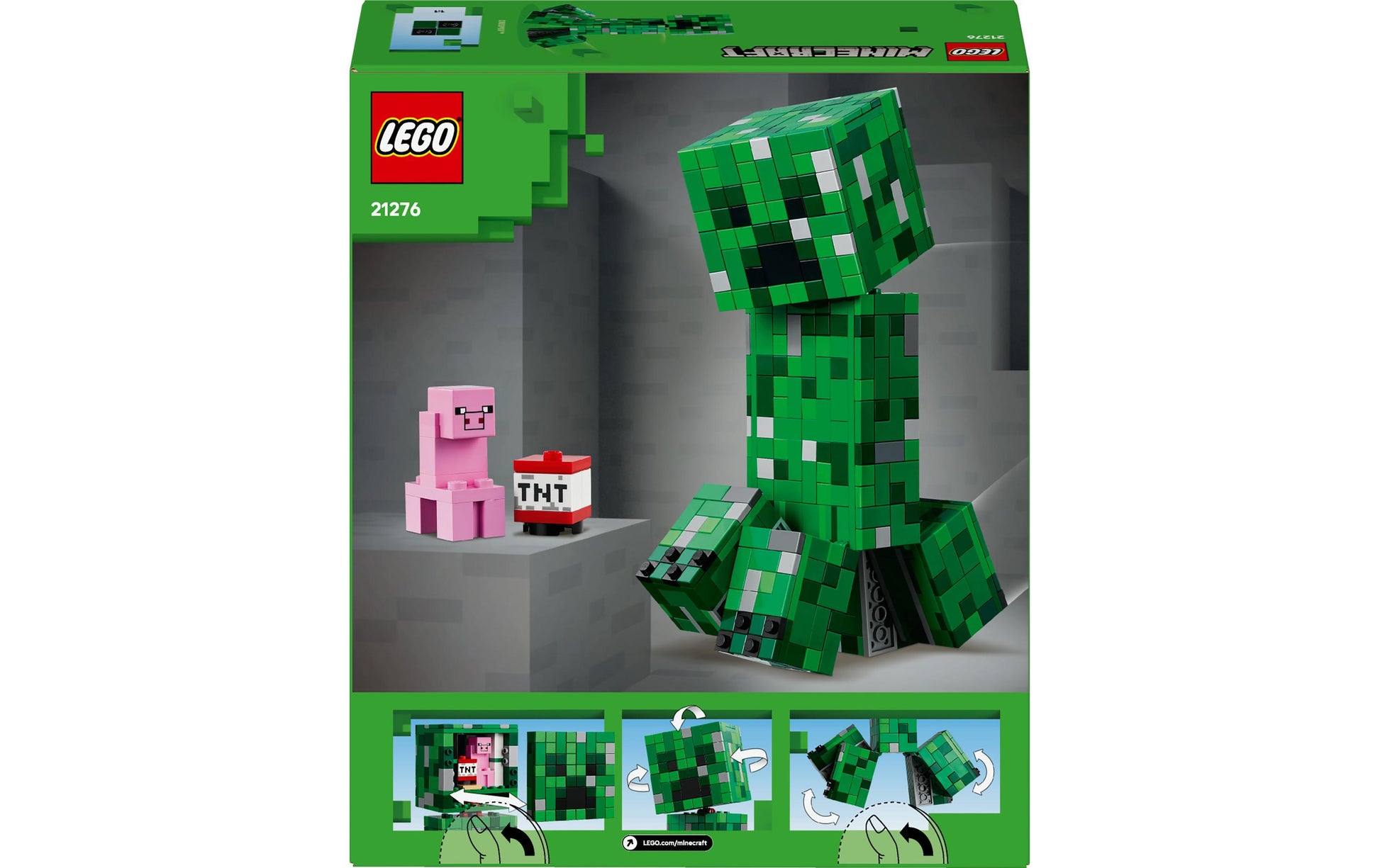 LEGO Das Creeper Bauset – Minecraft – 665-teilig – 26,2 × 7,6 × 22,2 cm – ab 10 J.