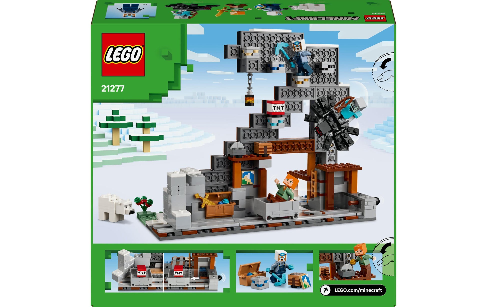 LEGO 3D Puzzle Minecraft – 530 Teile – 26,2×7,6×28,2 cm – ab 8 Jahren