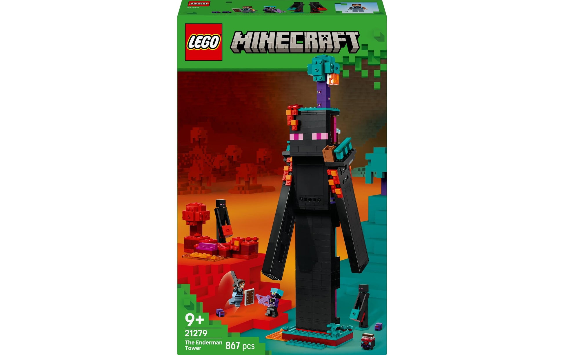 LEGO Minecraft Der Enderman-Turm – 867-teilig – 45,6 × 8,8 × 28,2 cm – ab 9 J.