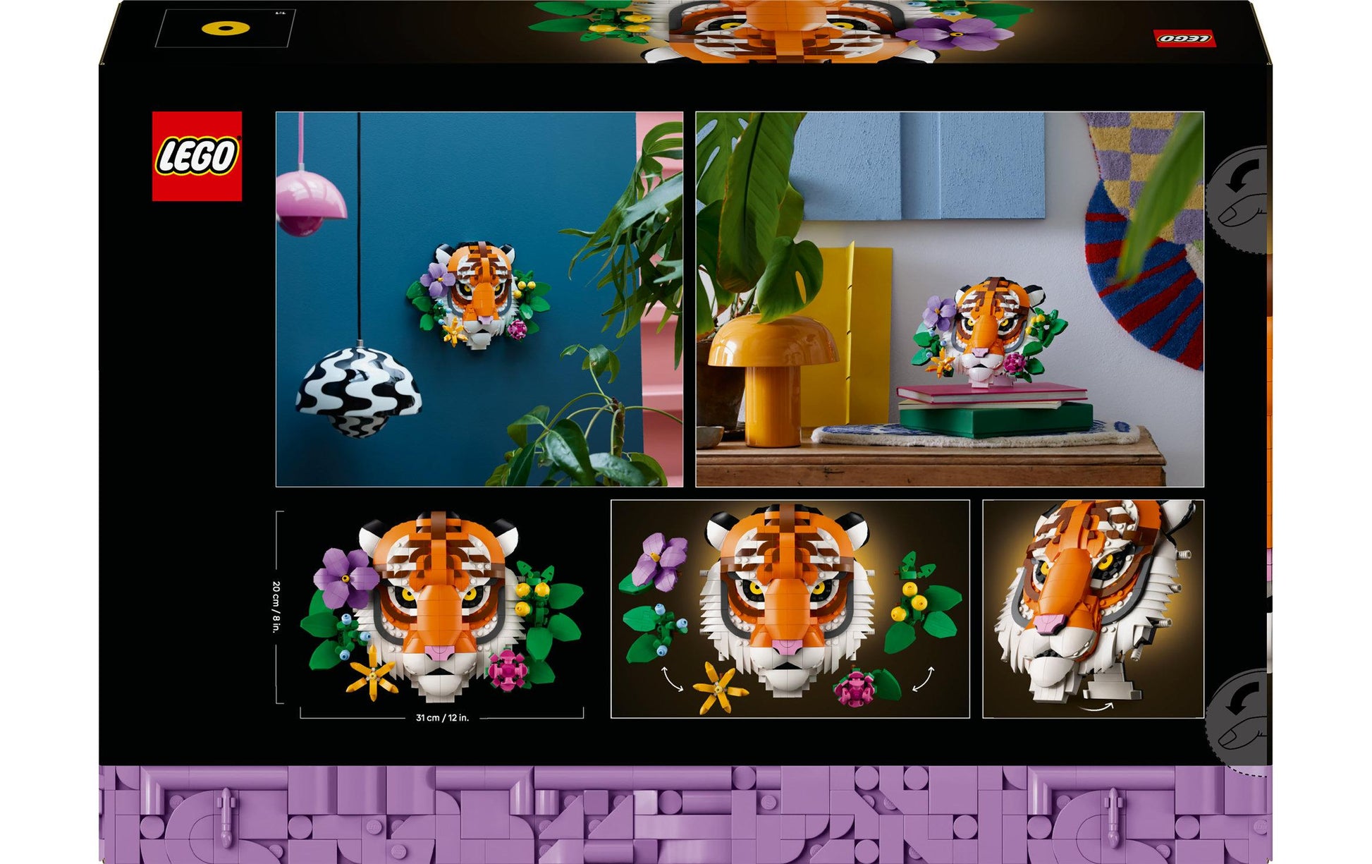 LEGO Fauna Kollektion Tiger Puzzle – 744 Teile – 26,2 × 7,1 cm – ab 18 Jahren