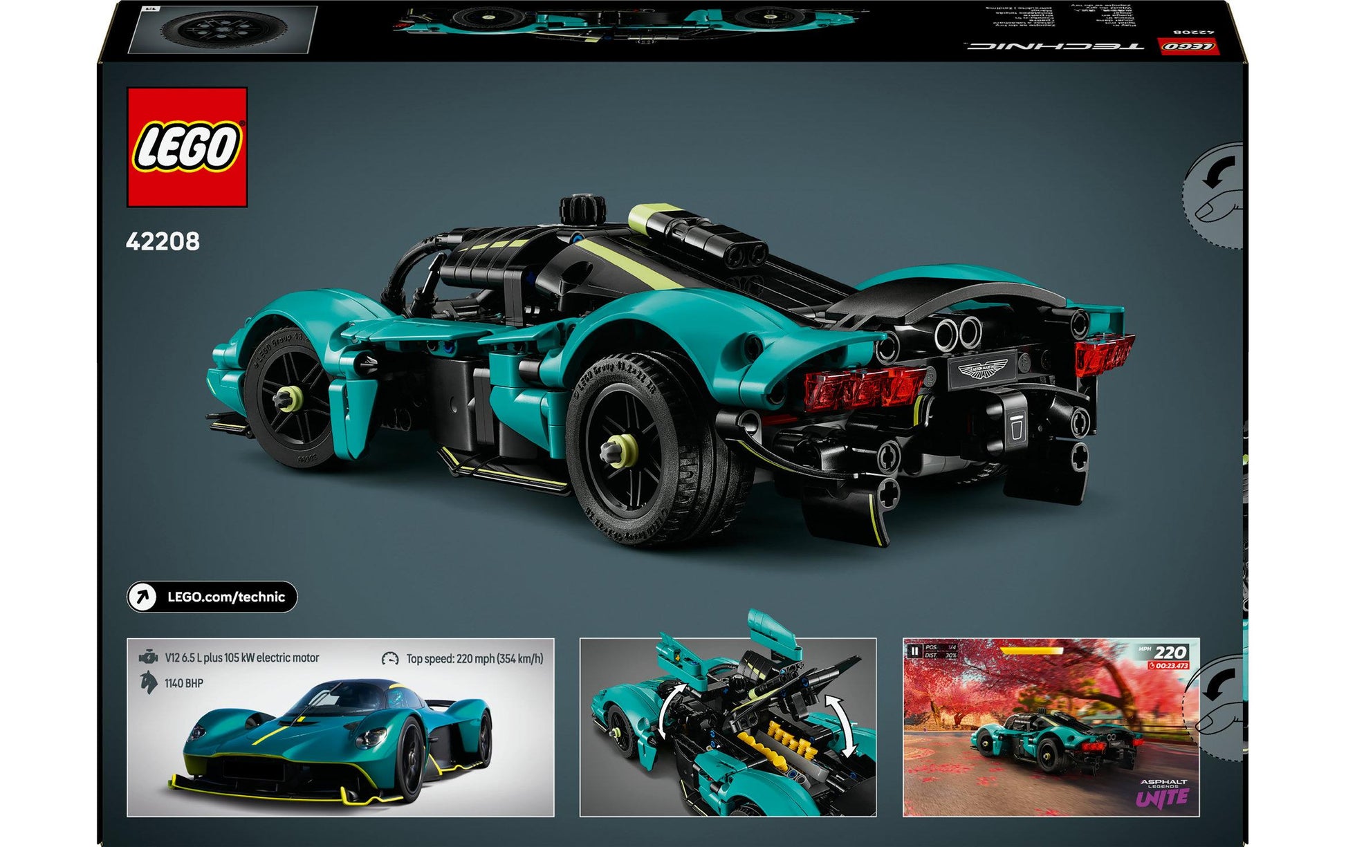 LEGO Technic Aston Martin Valkyrie 3D-Puzzle – 707-teilig – 26,2 × 7,1 × 38,2 cm – ab 9 J.