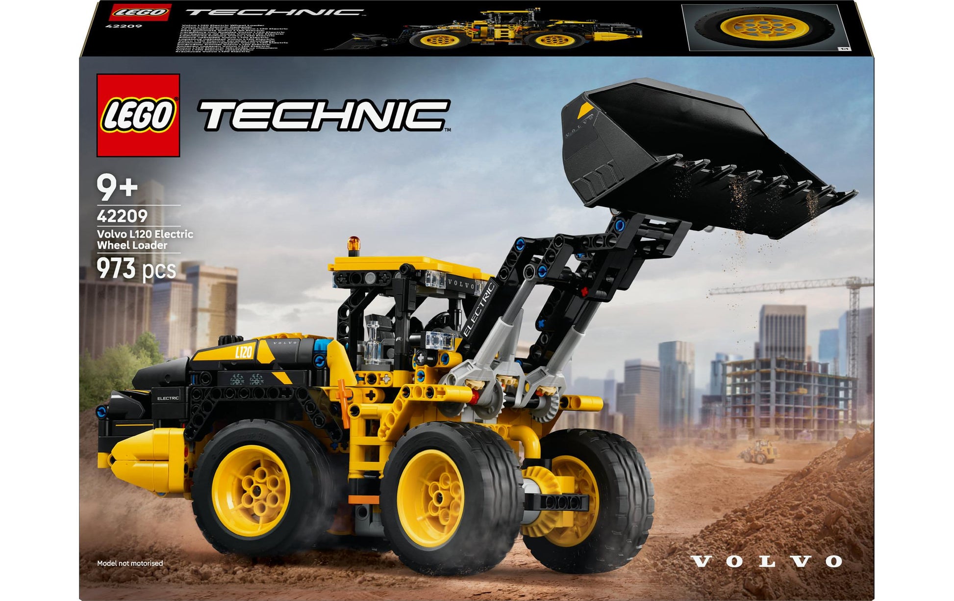 LEGO Technic Volvo L120 Elektrischer Radlader Bausatz – 26,2×9,4×38,2 cm – 973-teilig – ab 9 Jahren
