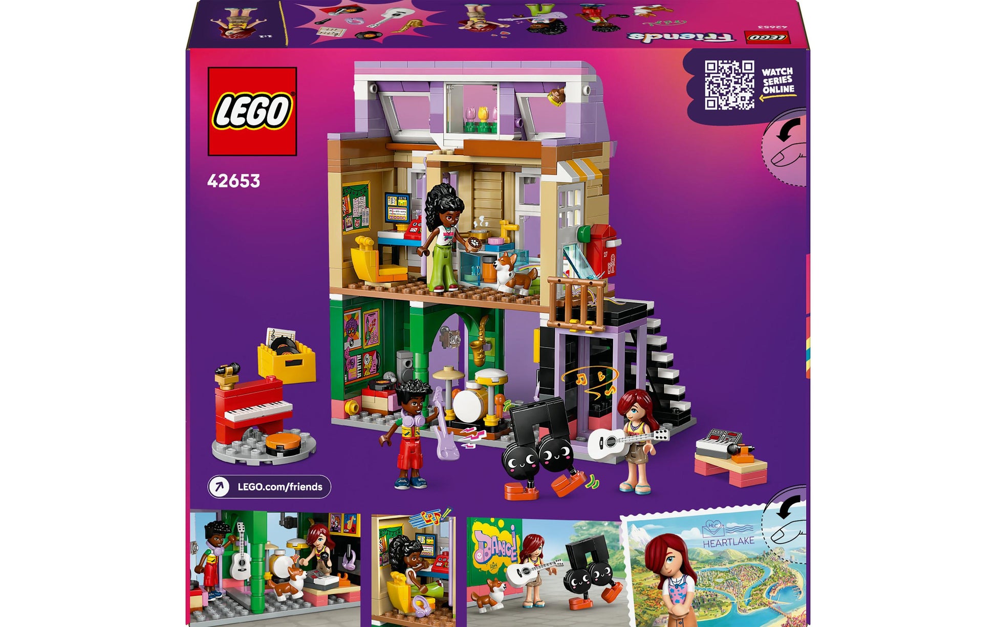 LEGO Friends Musikladen & Wohnung Baukasten – 483-teilig – 26,2×7,6×28,2 cm – ab 7 J.