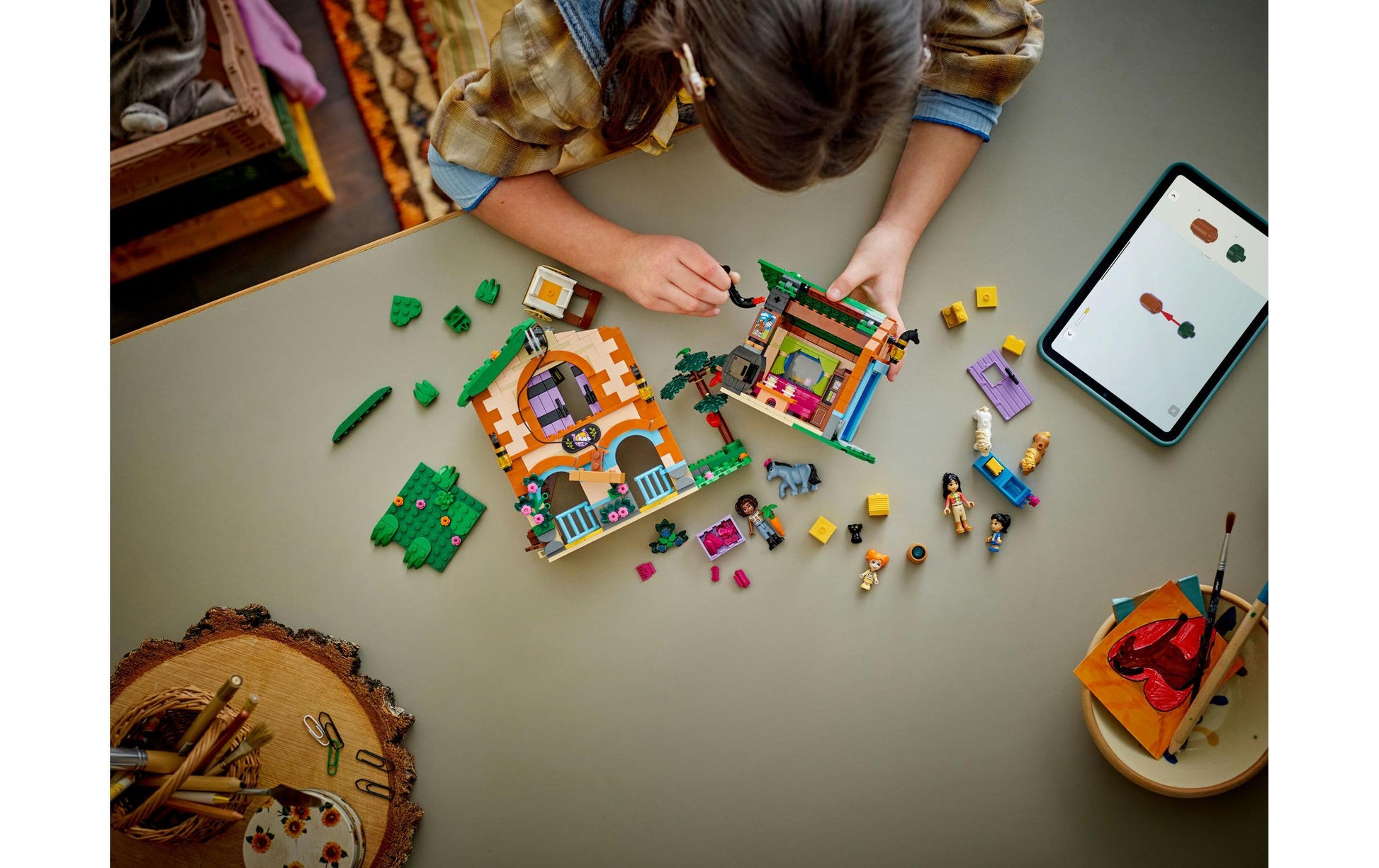 LEGO Friends Ponyhof & Stall 3D-Puzzle – 727-teilig – 28,2 × 6,1 × 45,6 cm – ab 7 J.