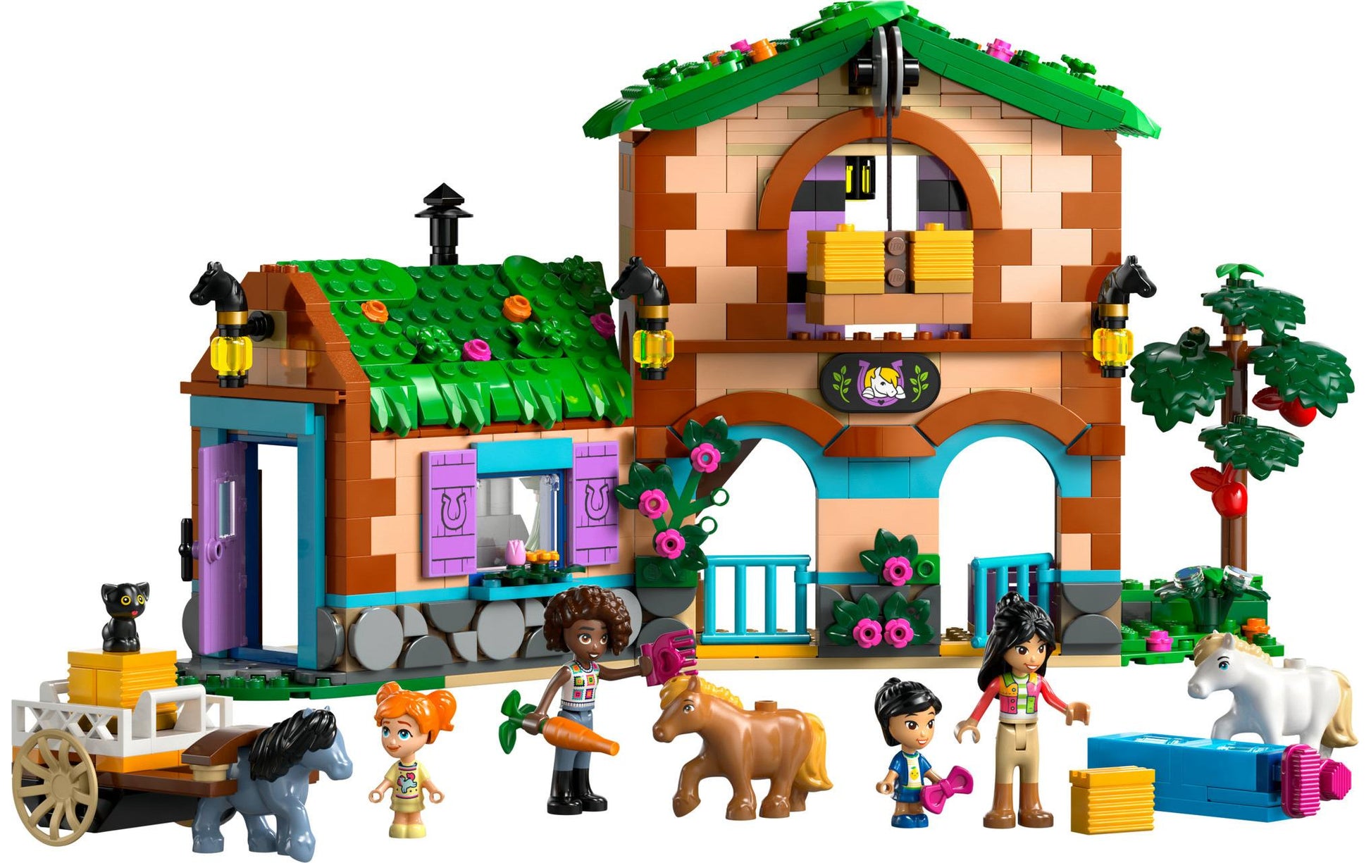 LEGO Friends Ponyhof & Stall 3D-Puzzle – 727-teilig – 28,2 × 6,1 × 45,6 cm – ab 7 J.