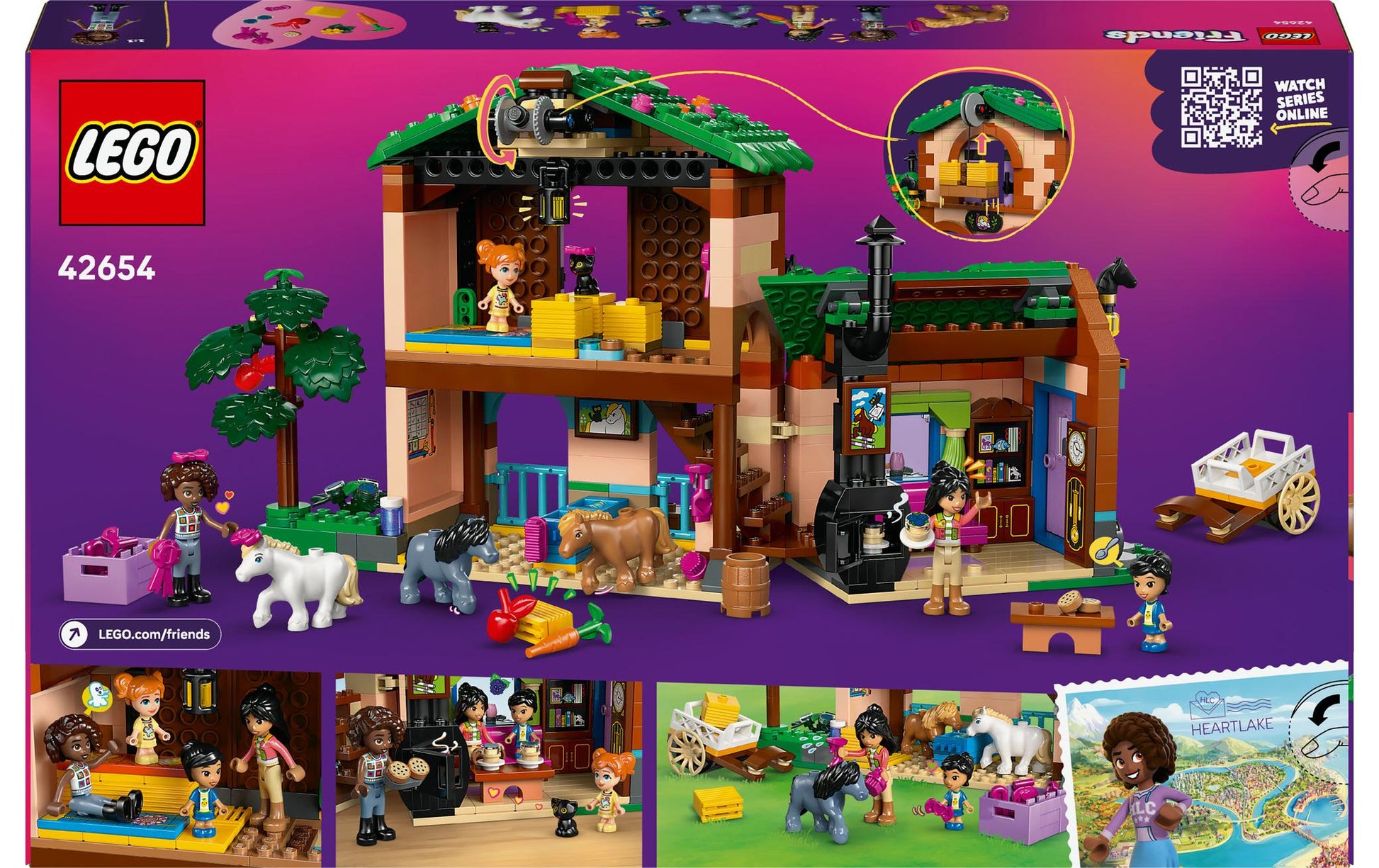 LEGO Friends Ponyhof & Stall 3D-Puzzle – 727-teilig – 28,2 × 6,1 × 45,6 cm – ab 7 J.