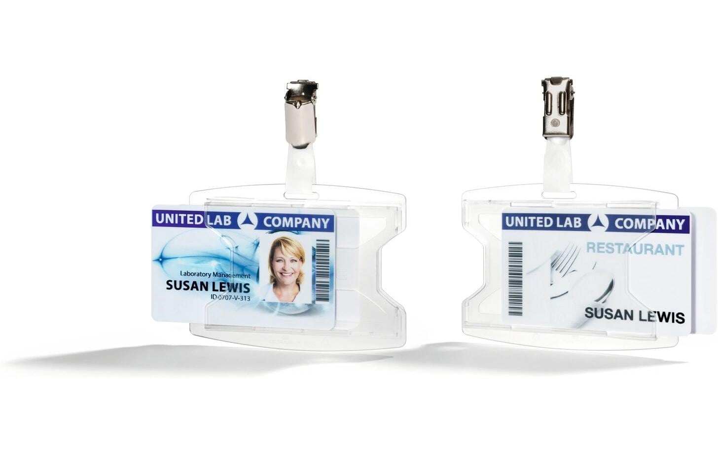 Durable Namensschild-Halterung, für Karten 85 × 54 mm, Polypropylen, transparent