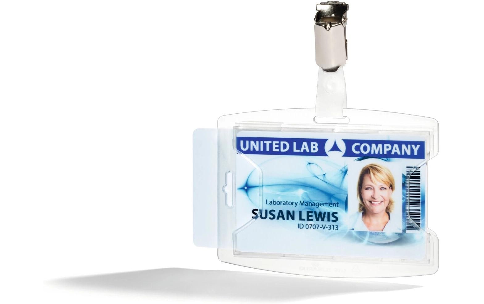 Durable Namensschild-Halterung, für Karten 85 × 54 mm, Polypropylen, transparent