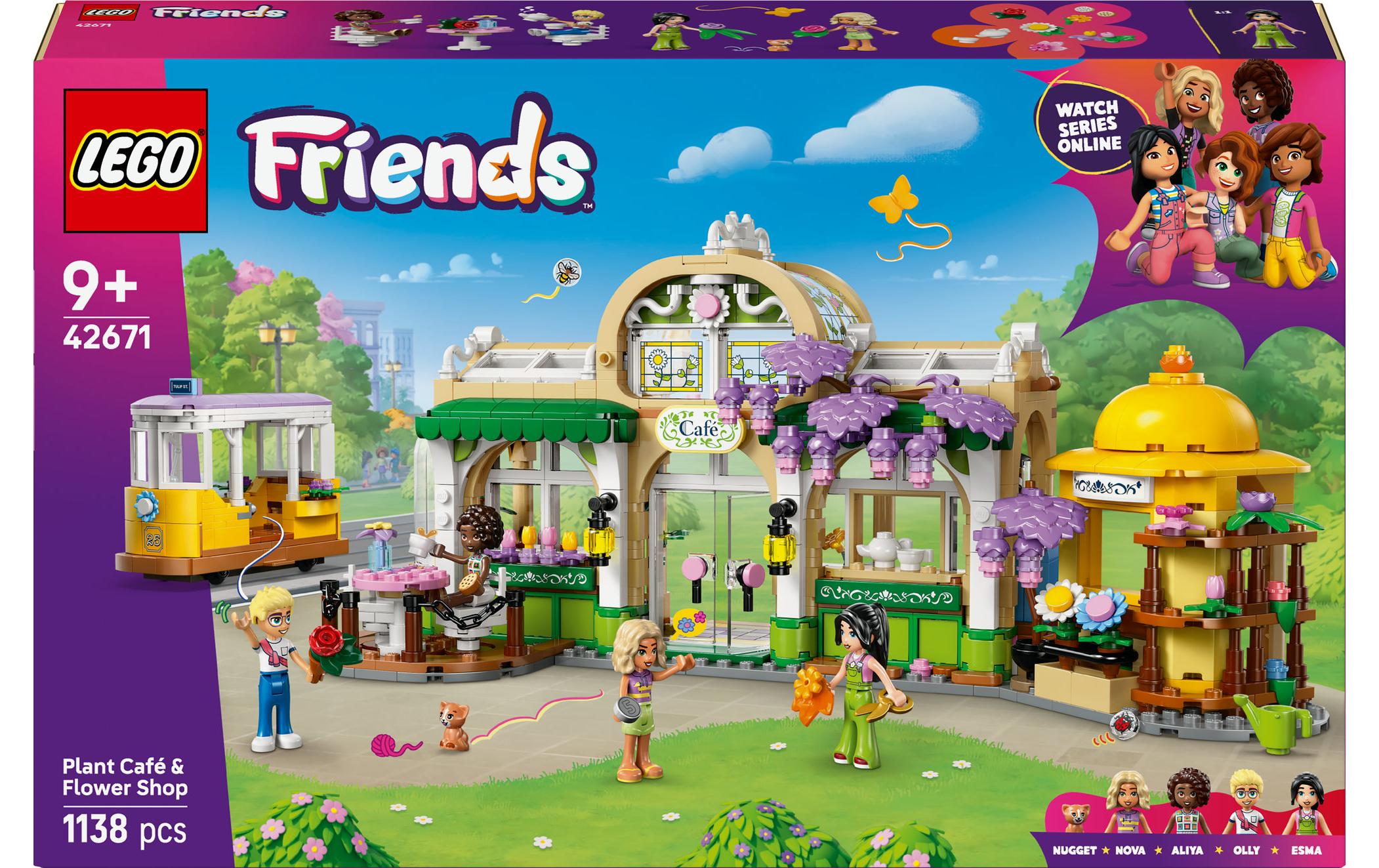 LEGO Friends Pflanzencafé und Blumenkiosk Bauset – 1138-teilig – 28,2×7,2×45,6 cm – ab 9 J.
