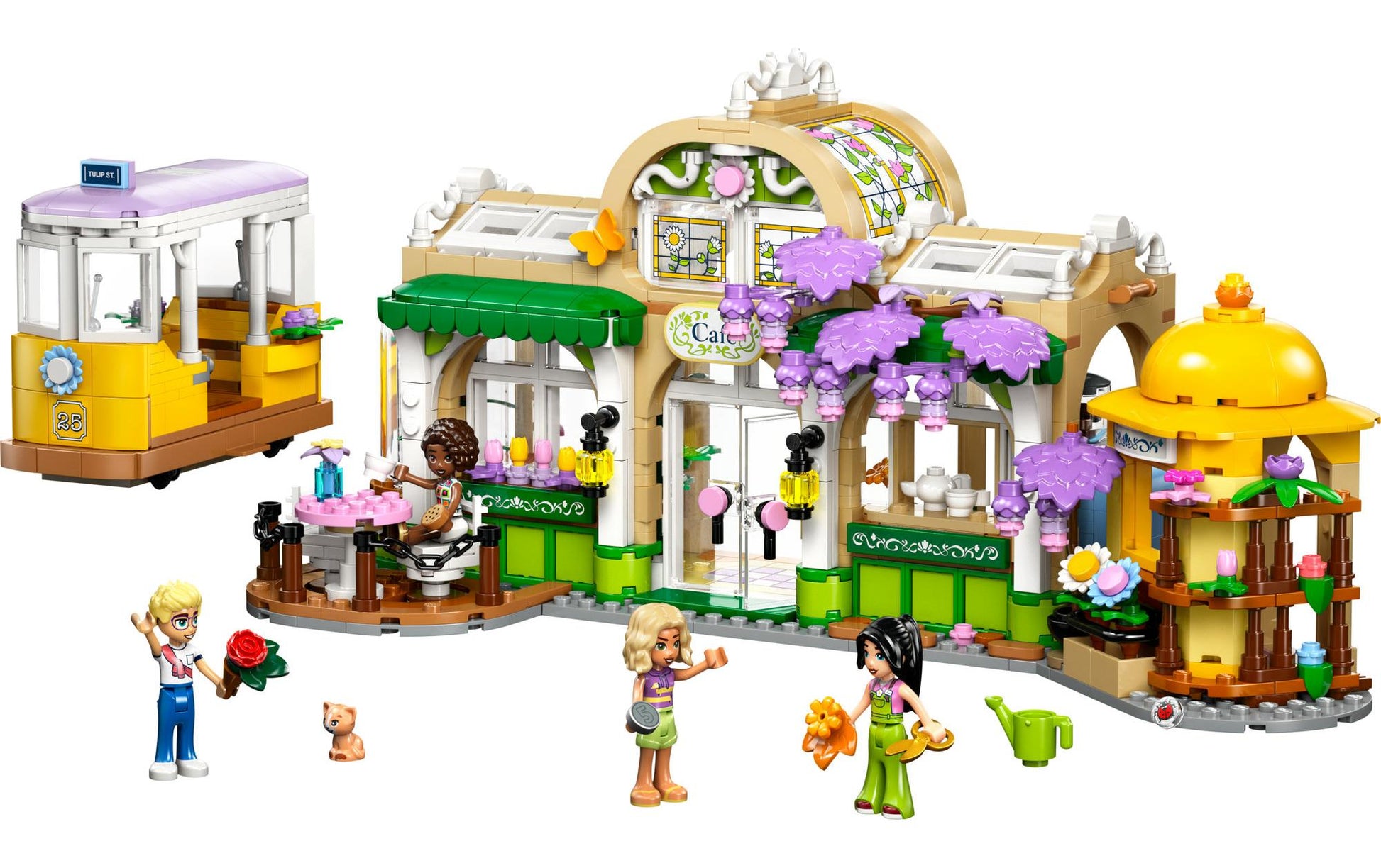 LEGO Friends Pflanzencafé und Blumenkiosk Bauset – 1138-teilig – 28,2×7,2×45,6 cm – ab 9 J.