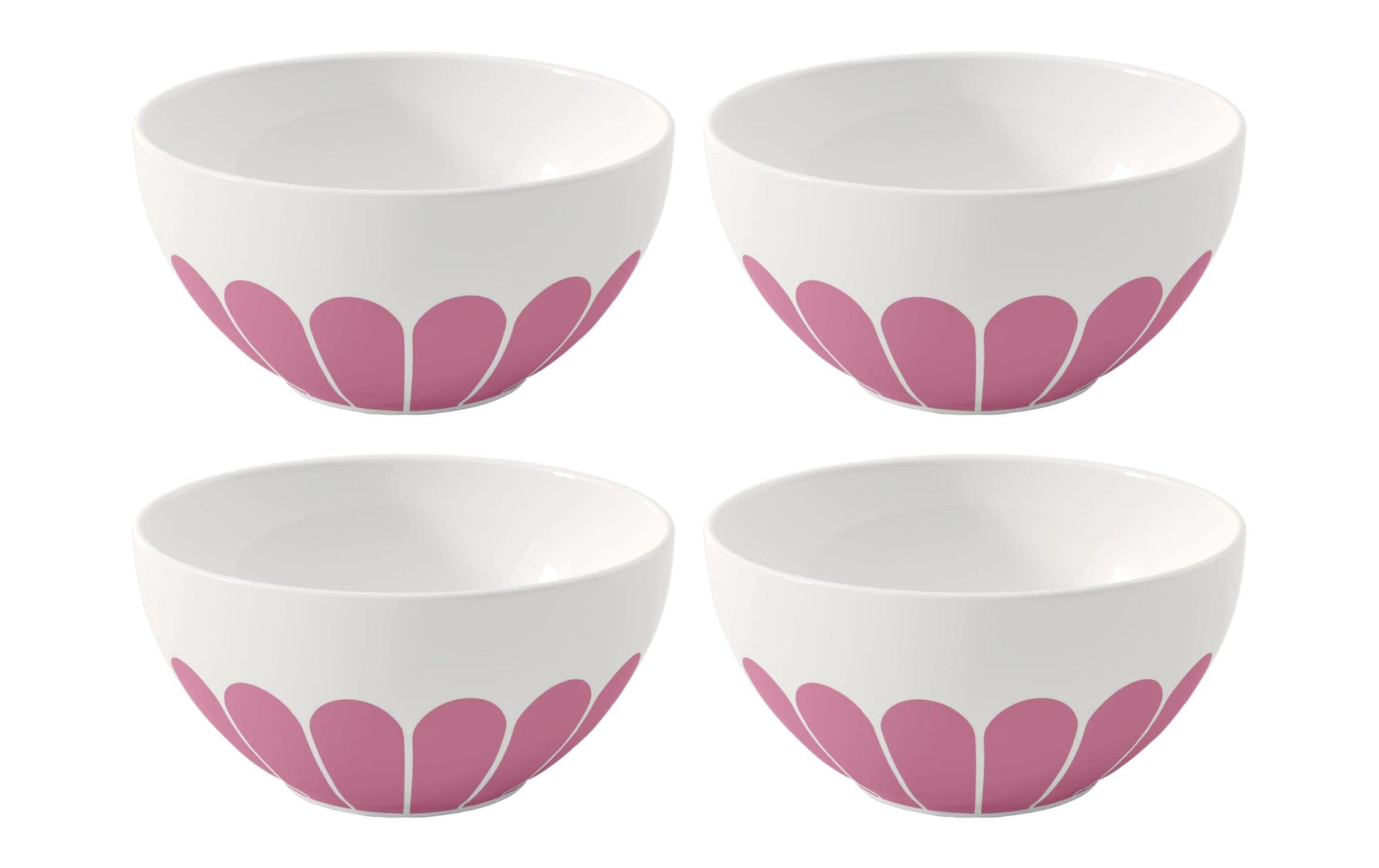 Villeroy & Boch Fleur Cassis Müslischale – Porzellan, Rosa, Rund, 6 Stück