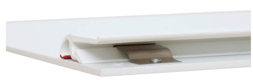MAULpro Klemmbrett mit Rechner A4 – Kunststoff, Edelstahl – Rot, Weiss