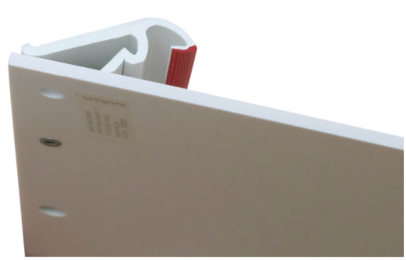 MAULpro Klemmbrett mit Rechner A4 – Kunststoff, Edelstahl – Rot, Weiss