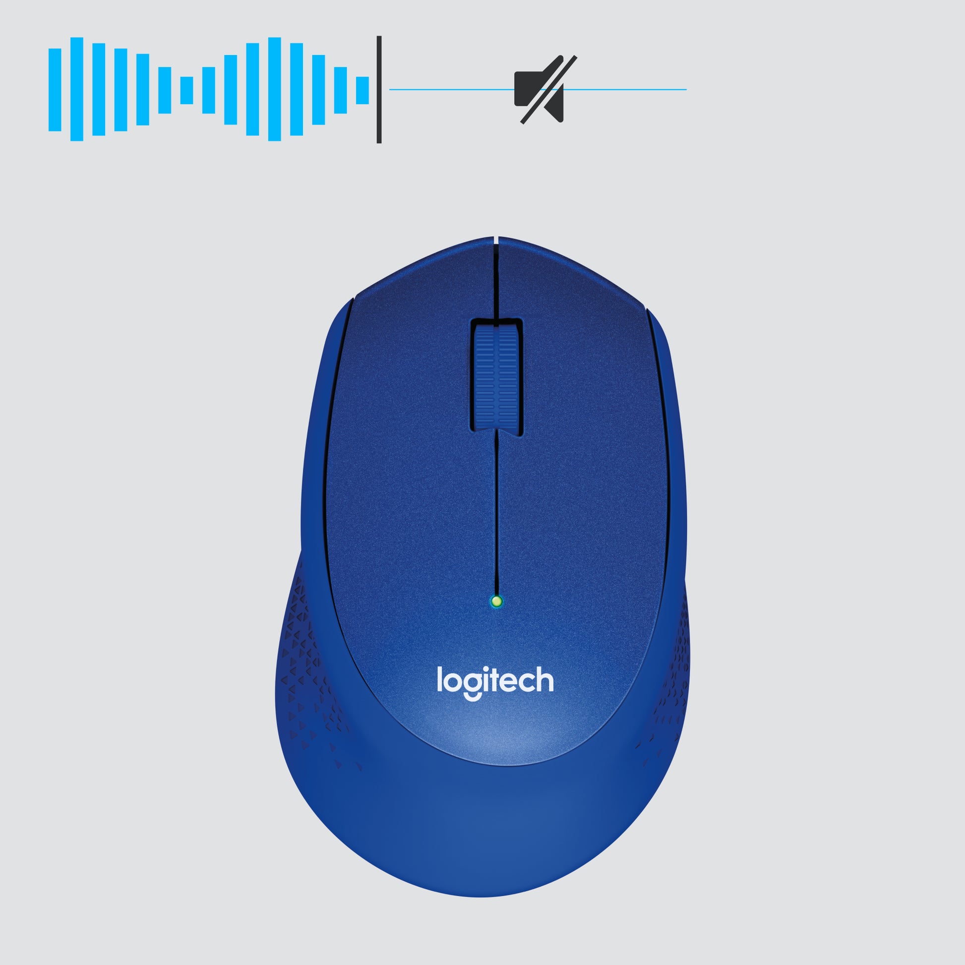 Logitech M330 Silent Plus – Maus – Kabellos (2,4 GHz), 1000 DPI, Rechts, Blau