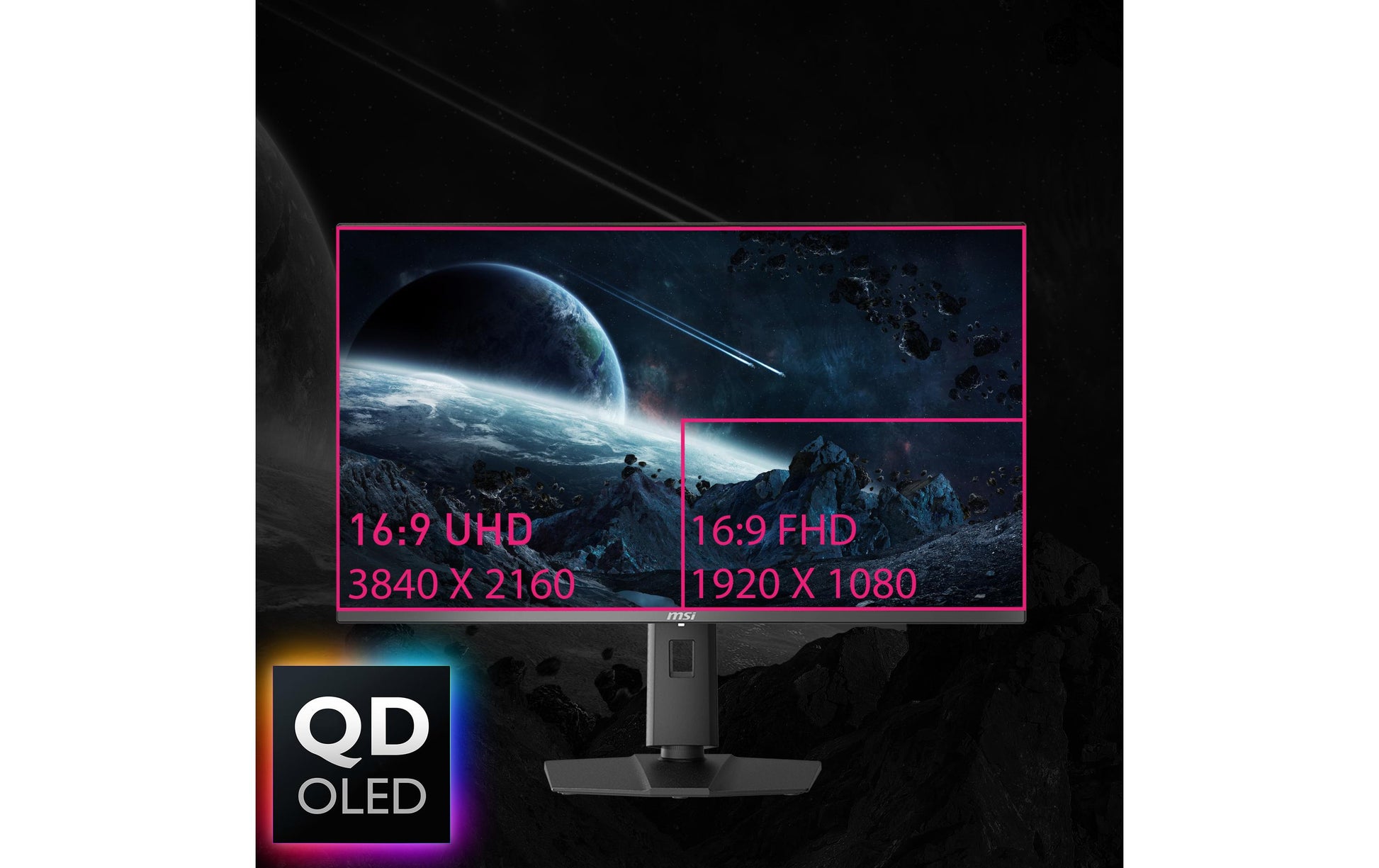 MSI MPG 321URXDE – Monitor, 31,5", 3840 × 2160 (UHD 4K), OLED, 240 Hz, 250 cd/m², Adaptive Sync, Schwarz