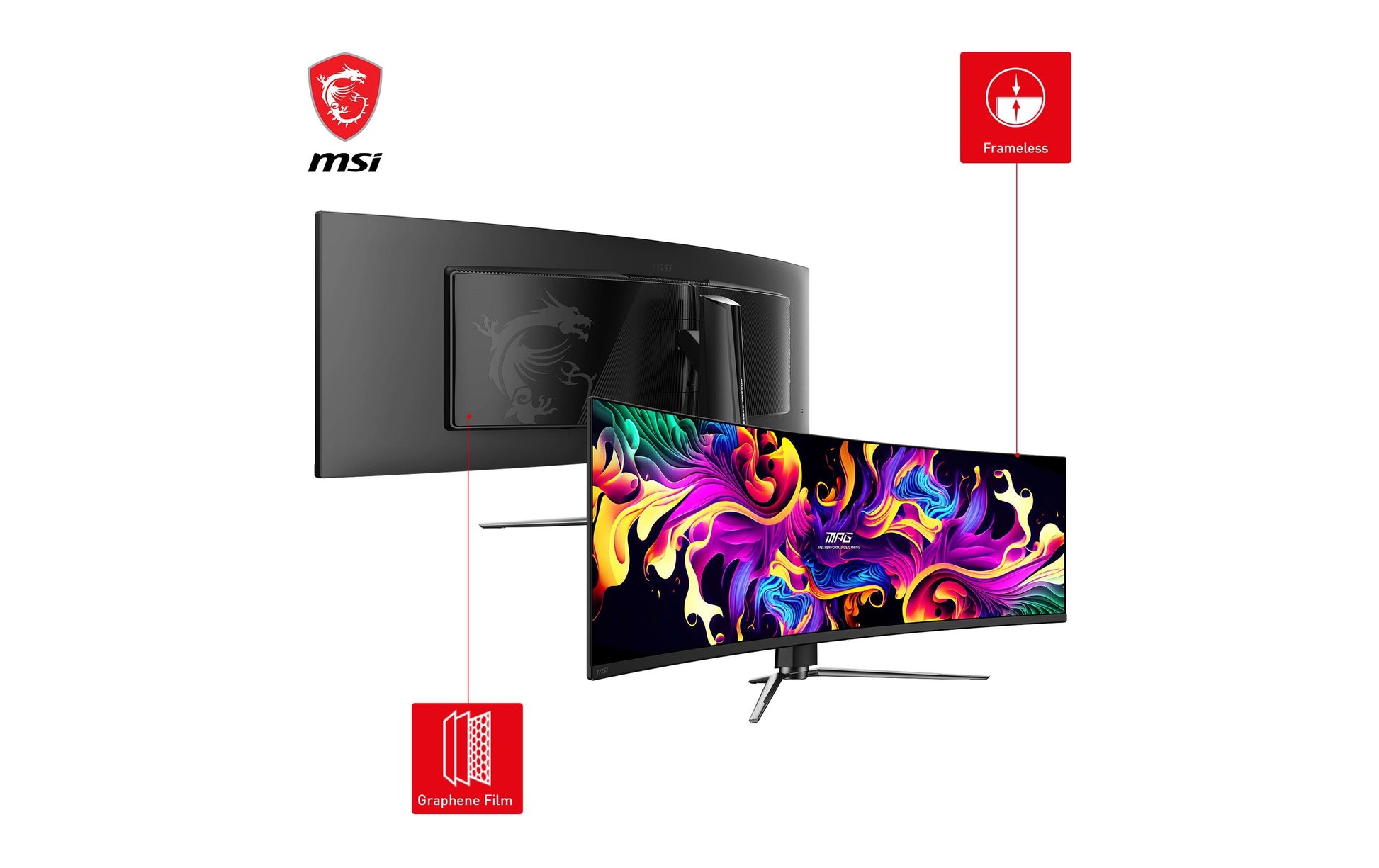 MSI MPG 491CQPDE – Monitor, 49", 5120 × 1440, QD-OLED, Gebogen
