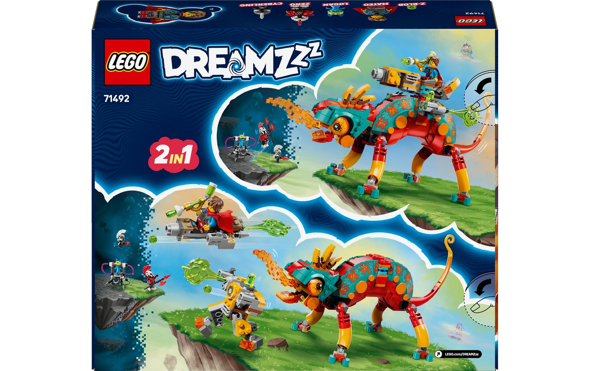 LEGO 3D Puzzle Mateos Feuer-Chamäleon – 443 Teile – 22,2 × 6,2 × 26,2 cm – ab 7 J.